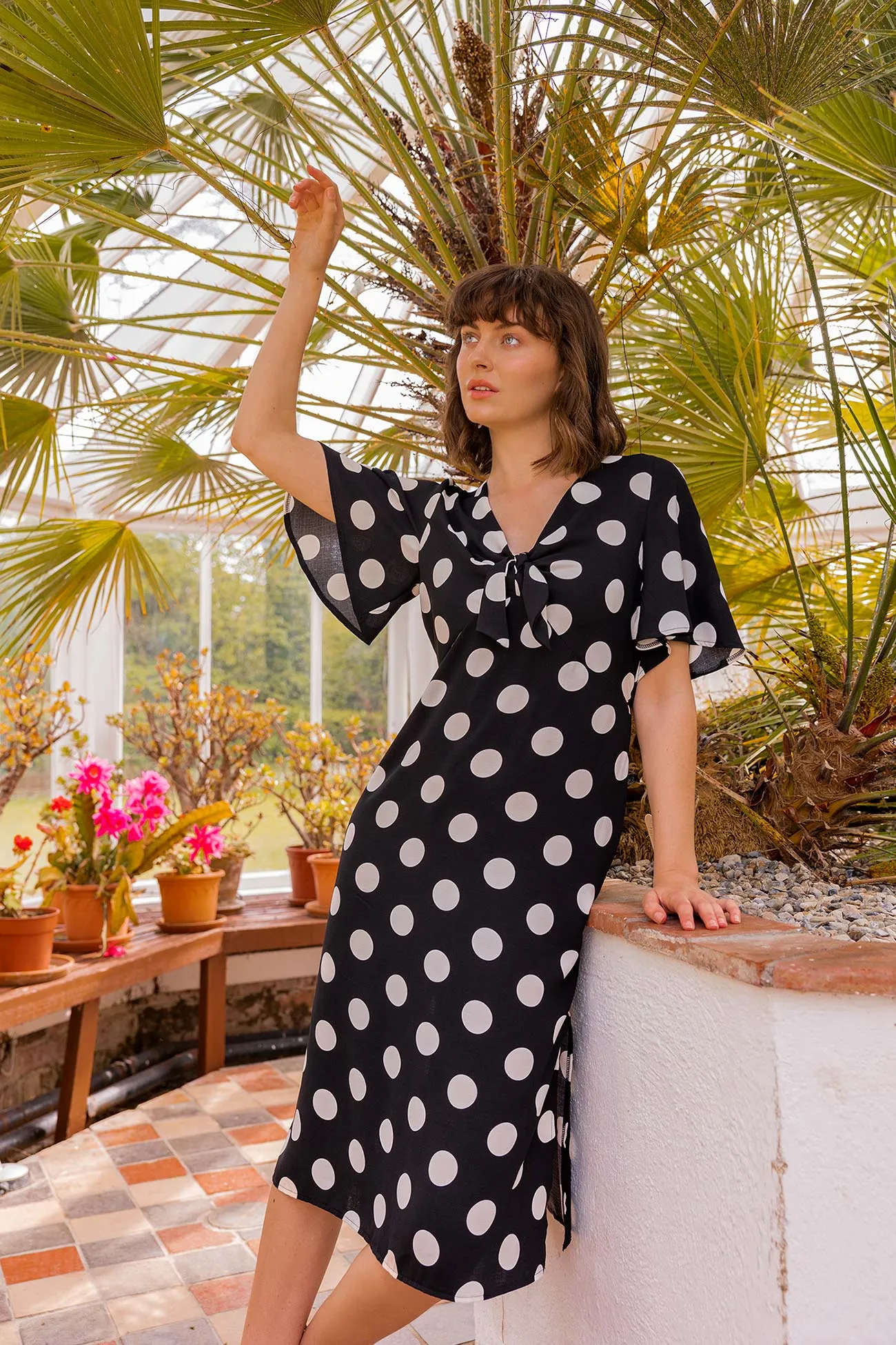 Polka Dot Dress in Black