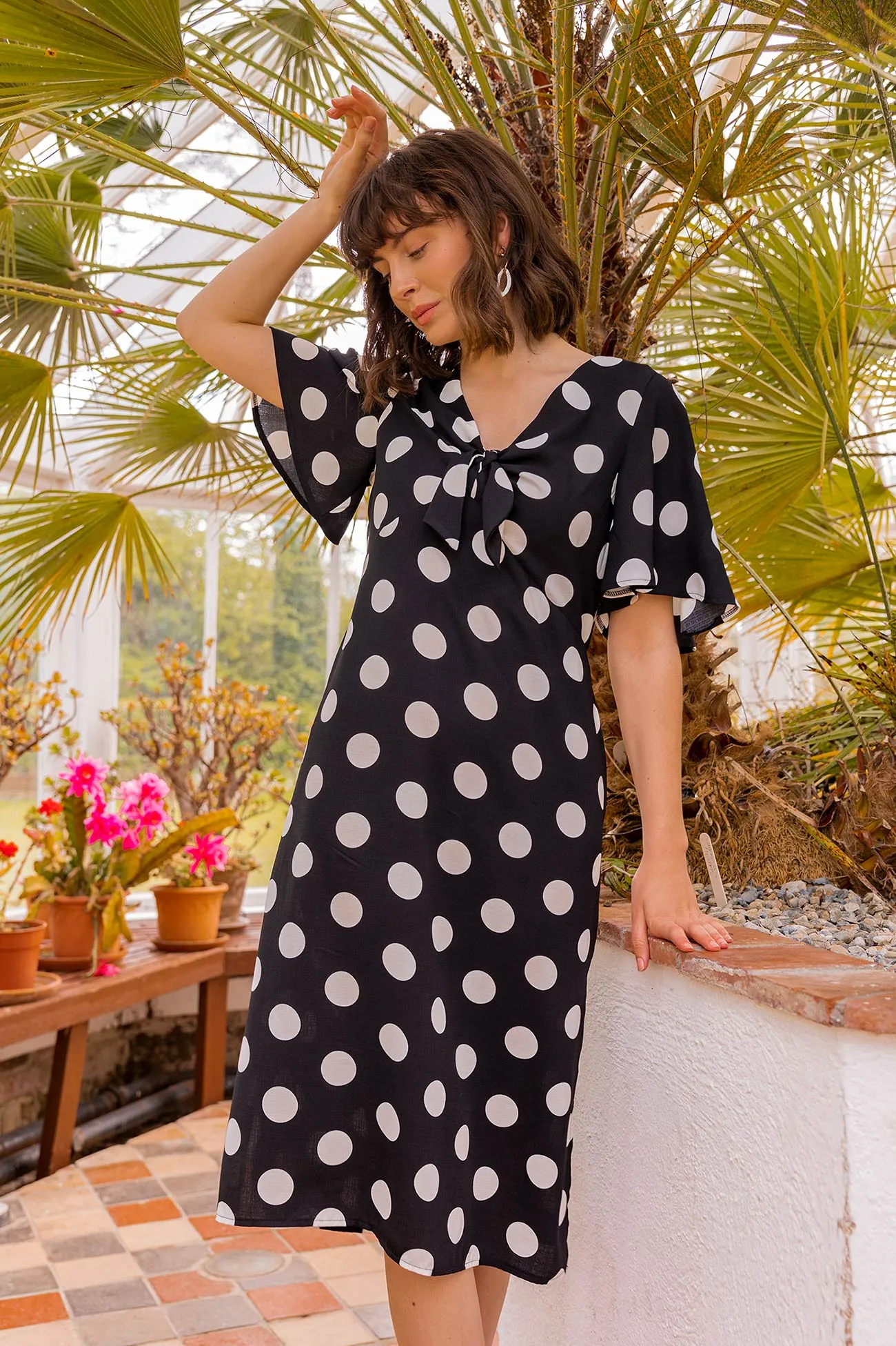 Polka Dot Dress in Black