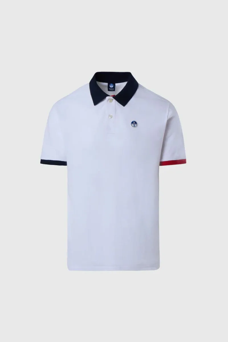 Polo in cotone organico uomo Bianco