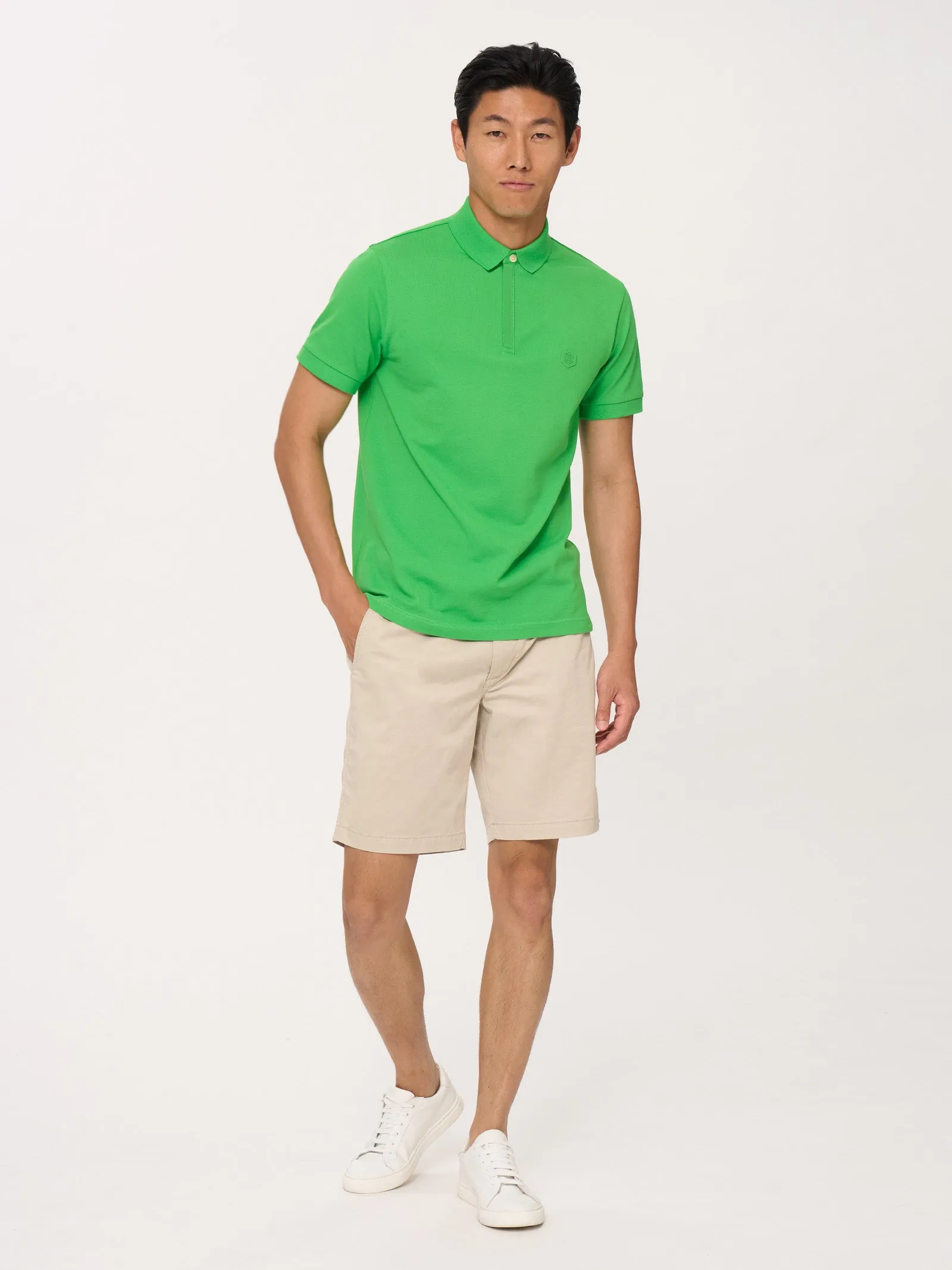 Eco Cotton Piquet Stretch Polo - Evening Primrose