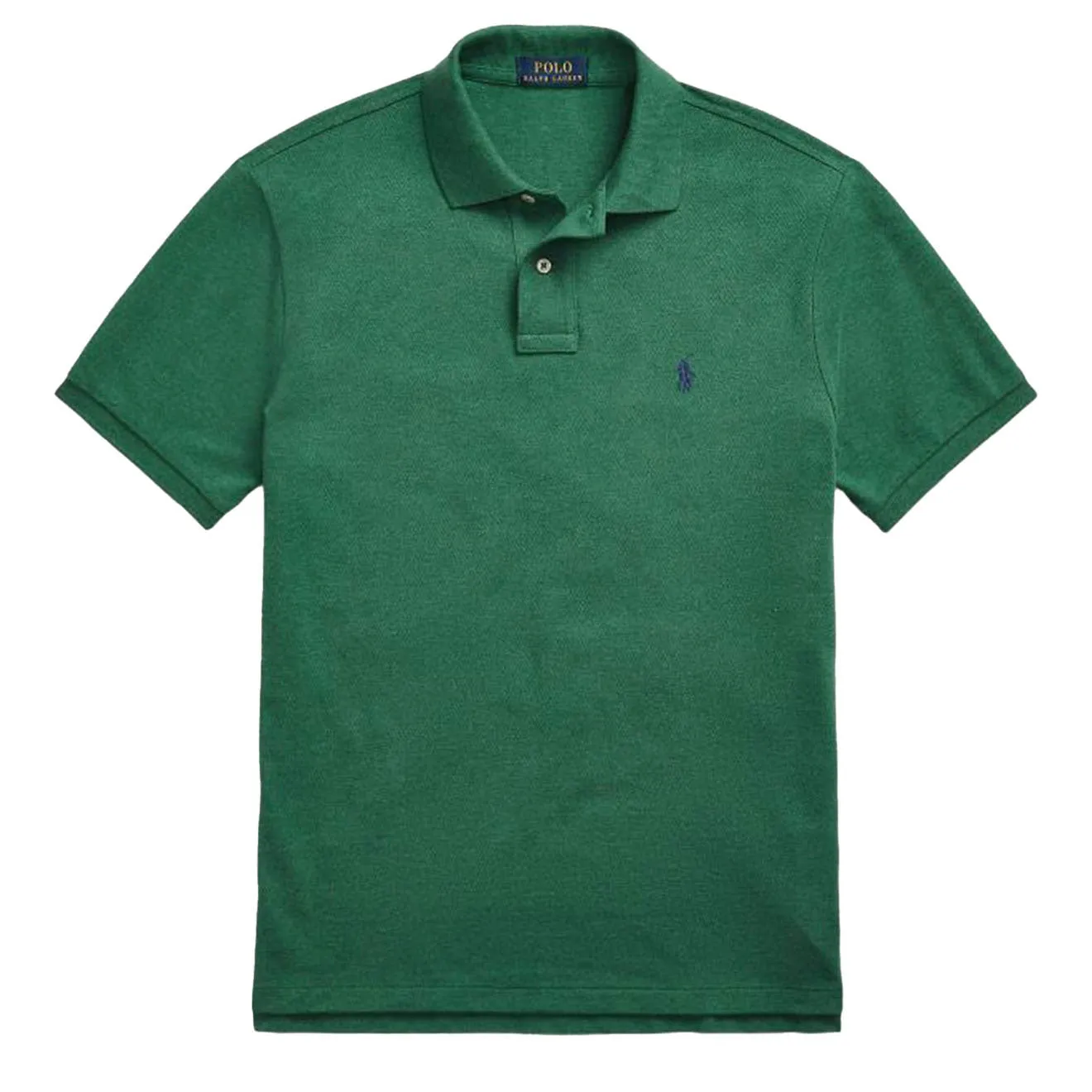 Polo Ralph Lauren Custom Slim Fit Mesh Polo Shirt Green Heather