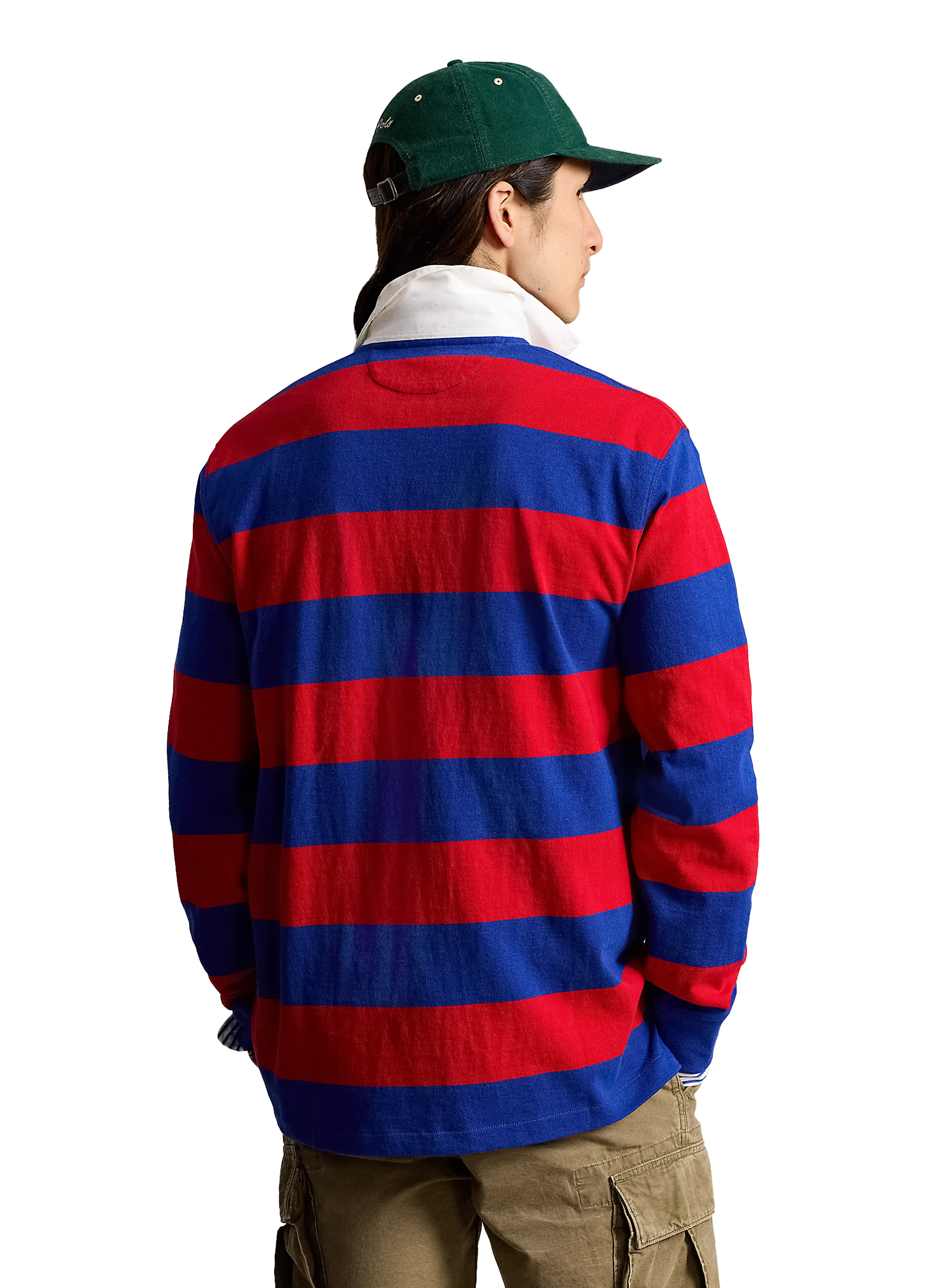 Polo ralph lauren  Long-sleeved striped cotton polo shirt - Red