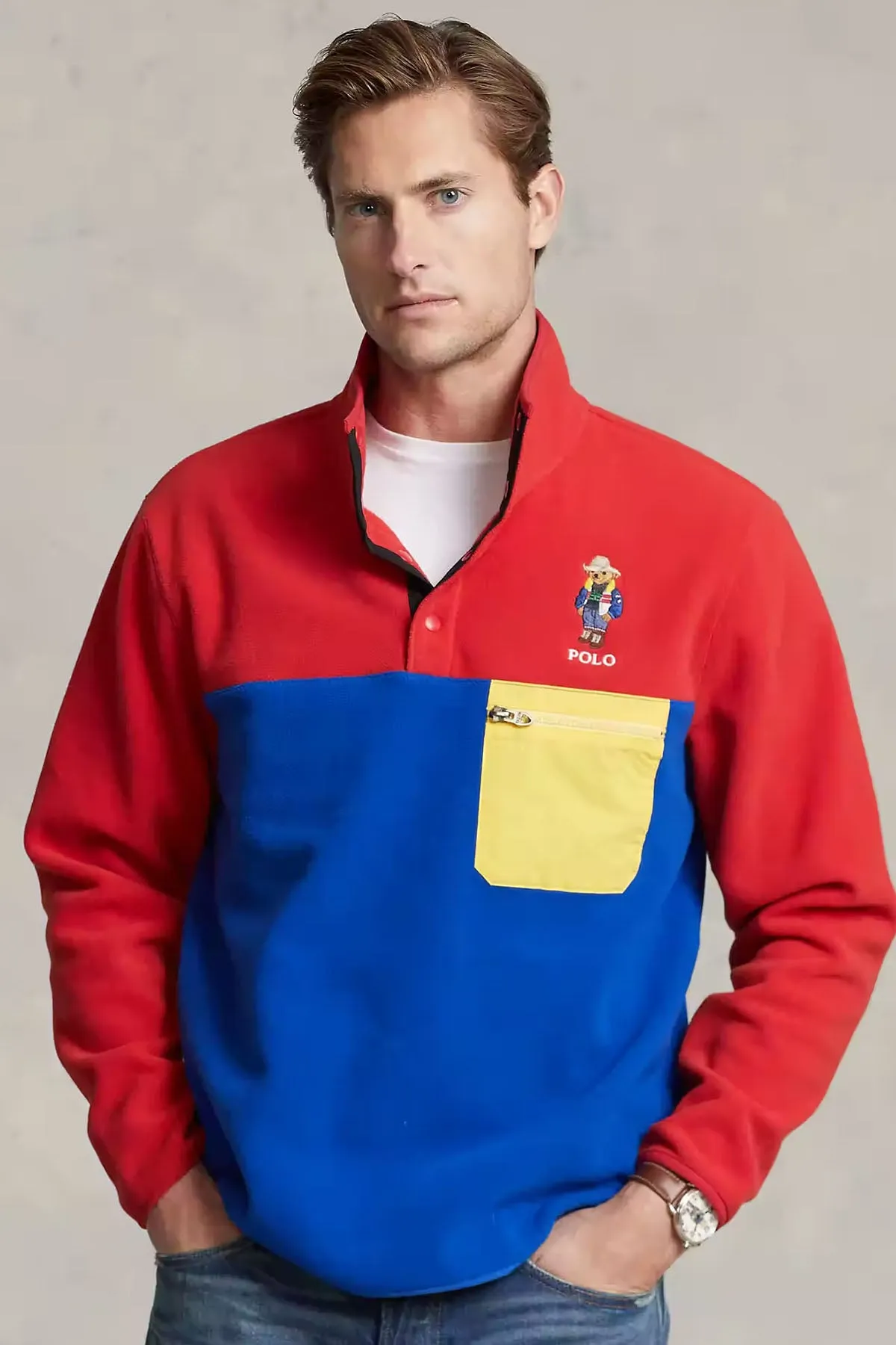 Polo Ralph Lauren Polo Bear Dik Yaka Yarm Fermuarl Polar Sweatshirt