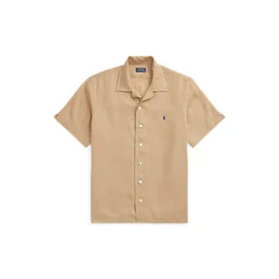 Polo Ralph Lauren SS Linen Sport Shirt Vintage Khaki