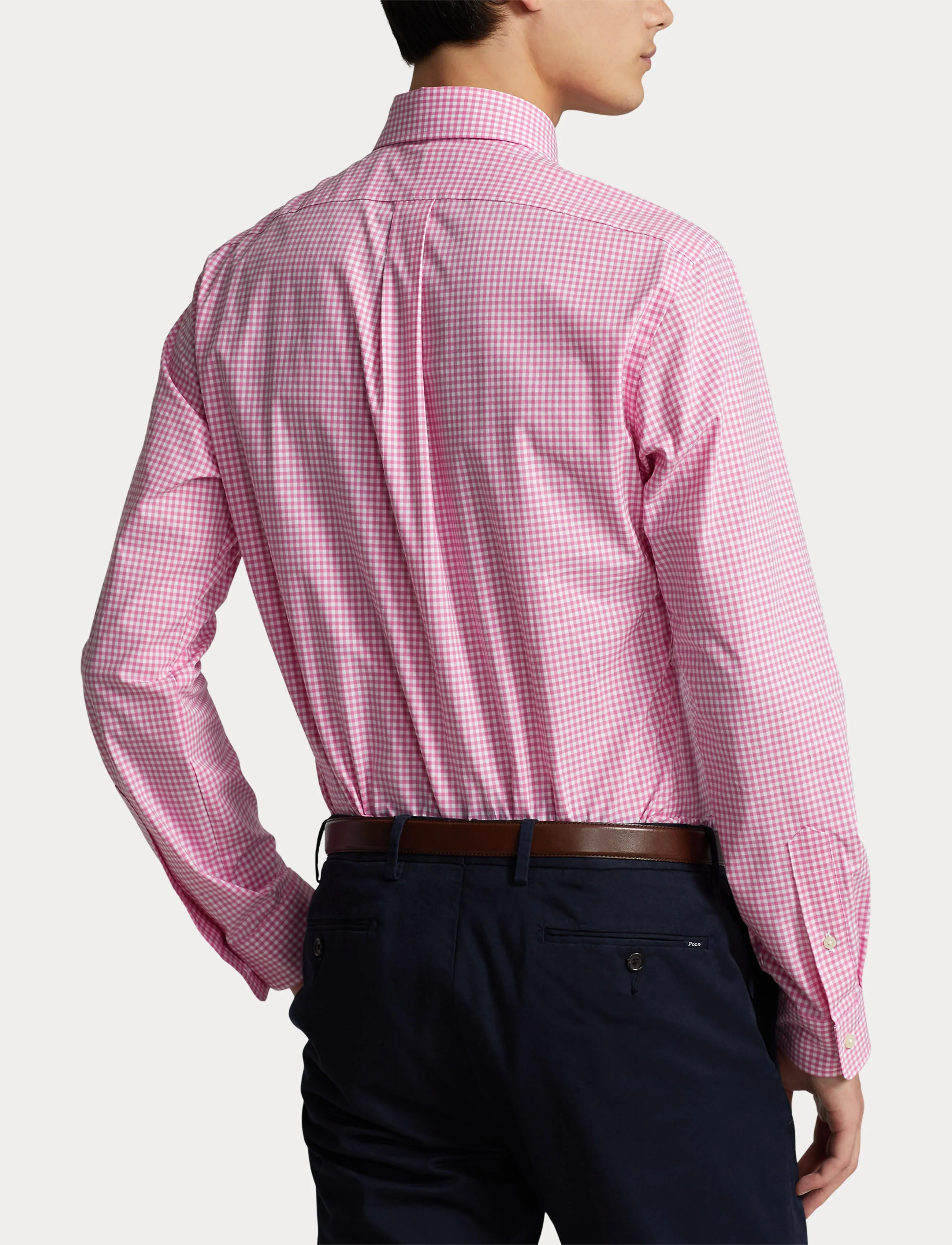 Polo Ralph Lauren Stripe Poplin Sport Shirt Rose/White