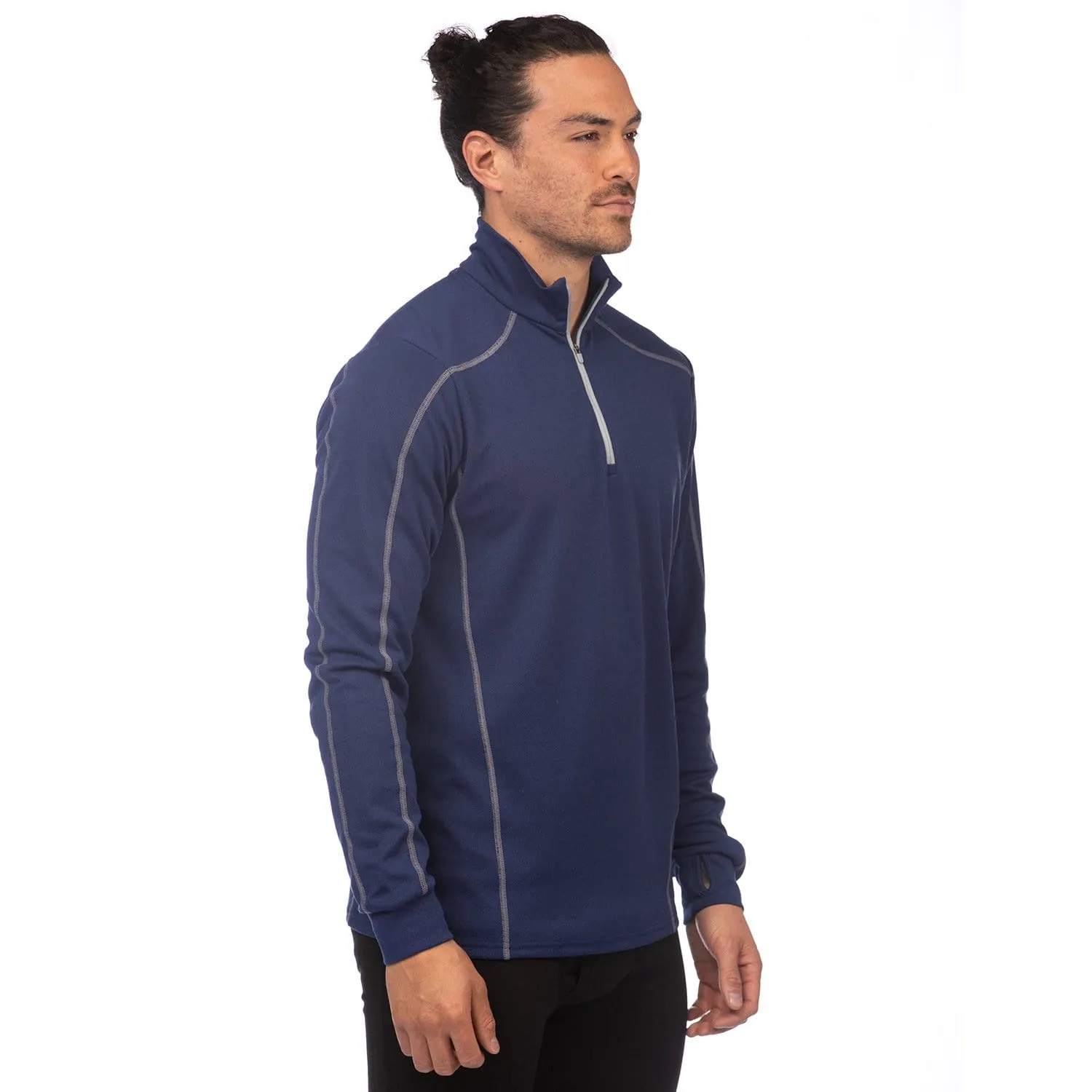 Power Dry Long Sleeve Zip Polo Men