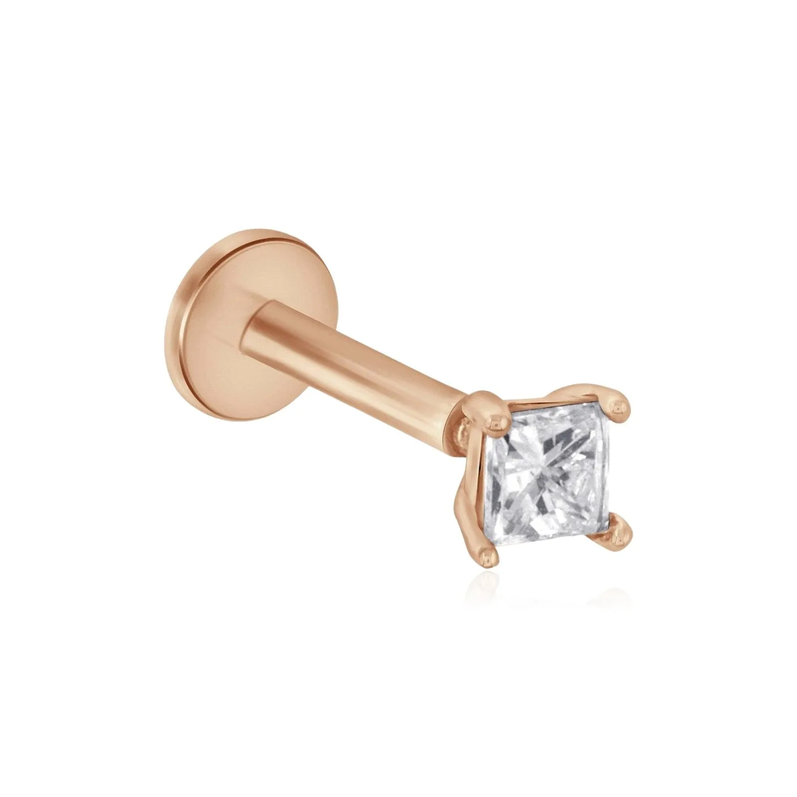 Princess Cut Diamond Stud