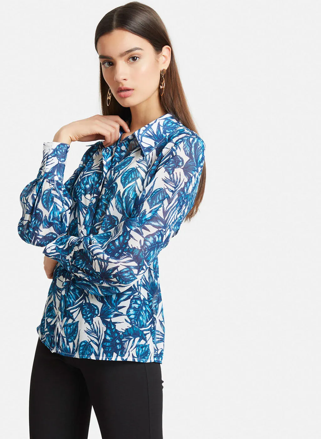 Sheer Blouse With Print