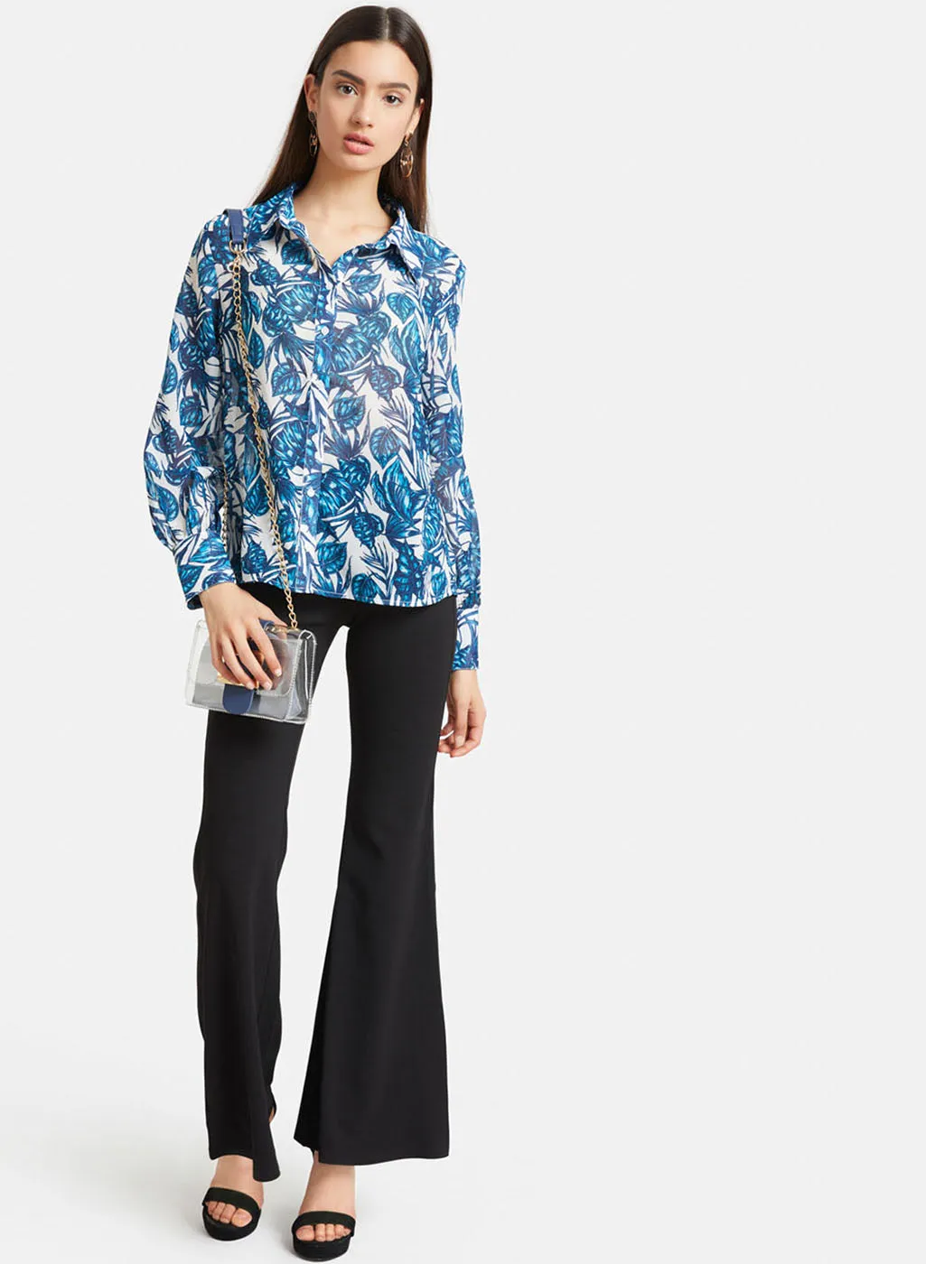 Sheer Blouse With Print