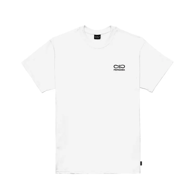 Propaganda EMBROIDERY PRTS845-02 Logo T-Shirt in Cotone Bianco