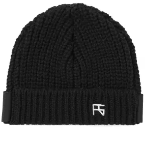 Raf Simons Black & White Knit Beanie Hat