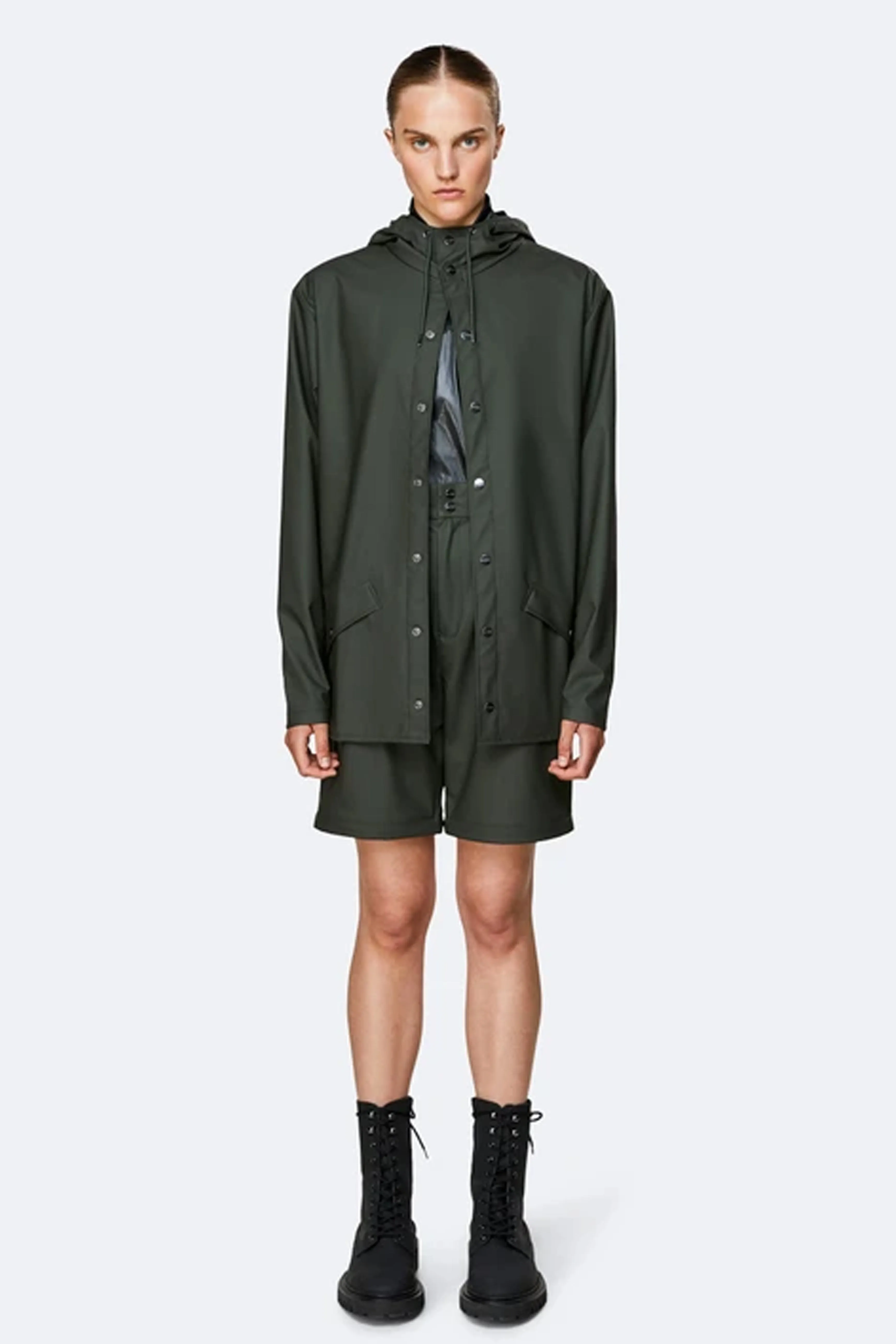 Stylish Green Raincoat