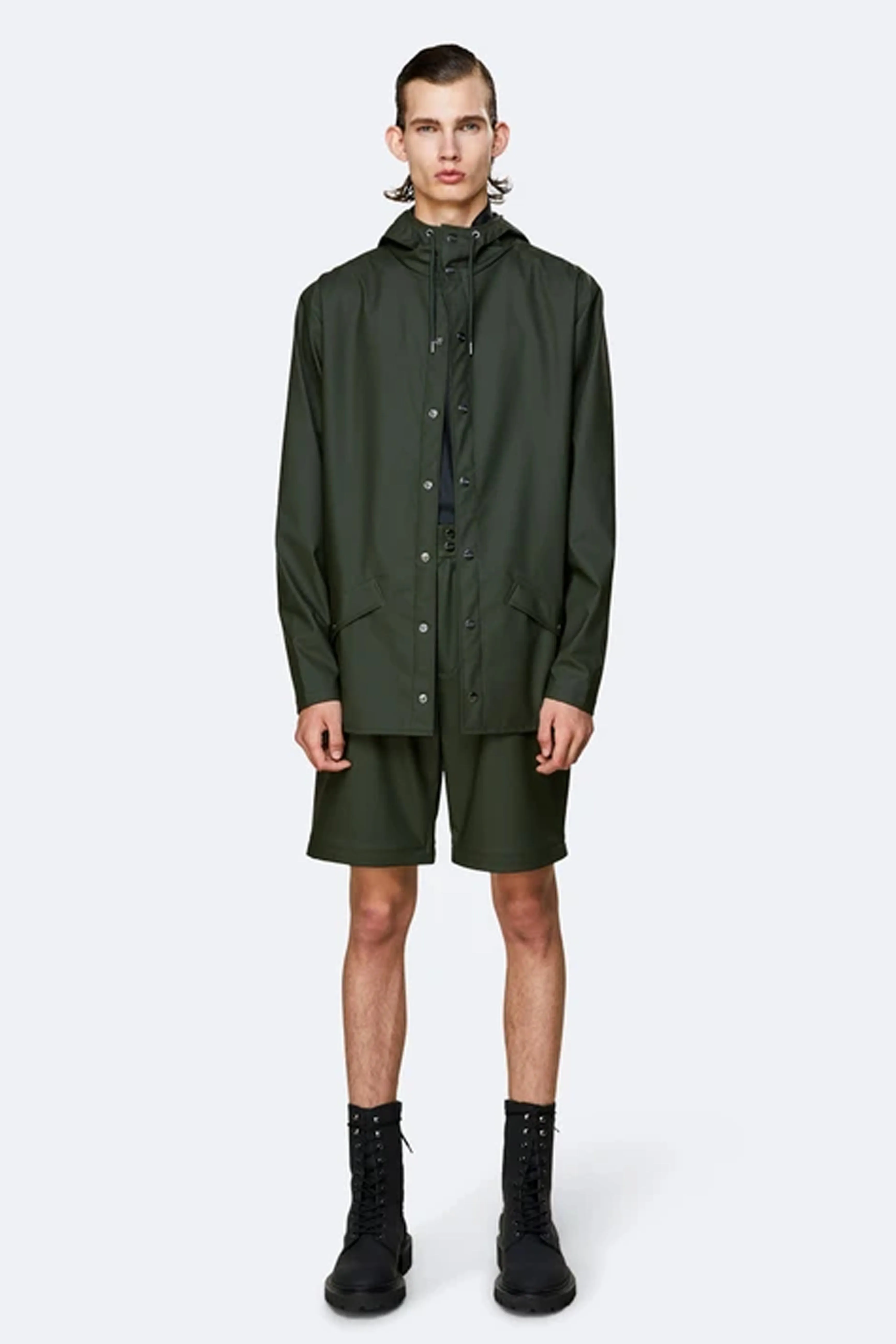 Stylish Green Raincoat