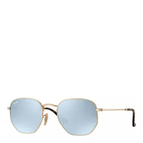 RAYBAN - Blue Hexagonal Flat Sunglasses 51mm