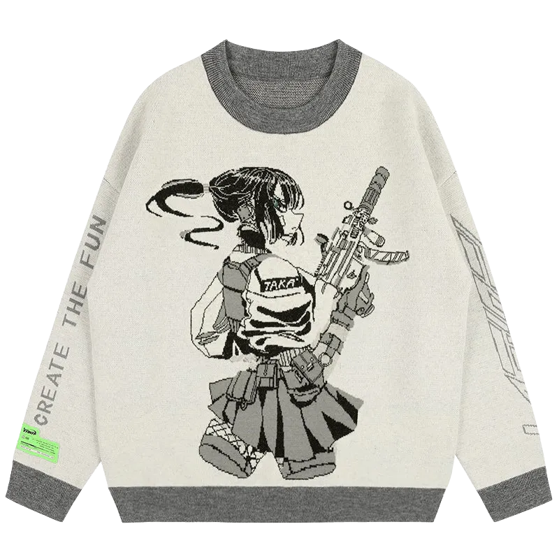 [Restock]TAKA Original [ Eternet 001 ] anime girl knit jumper cream