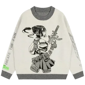 [Restock]TAKA Original [ Eternet 001 ] anime girl knit jumper cream