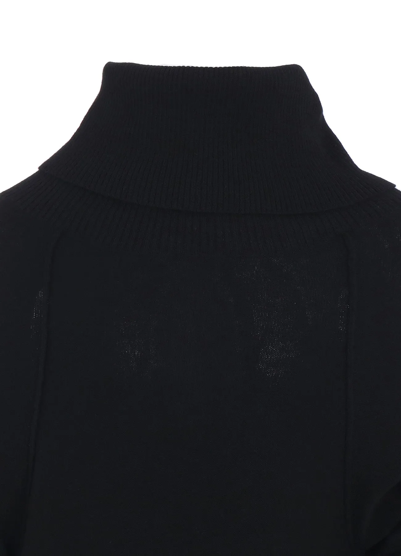 REVERSE STITCHES OFF NECK SIDE DRAPE KNIT