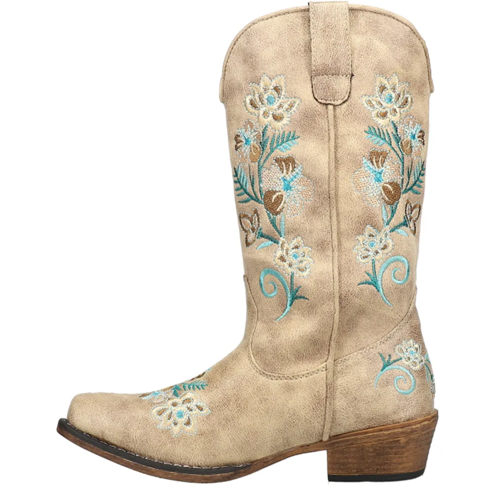 Riley Floral Embroidery Snip Toe Cowboy Boots