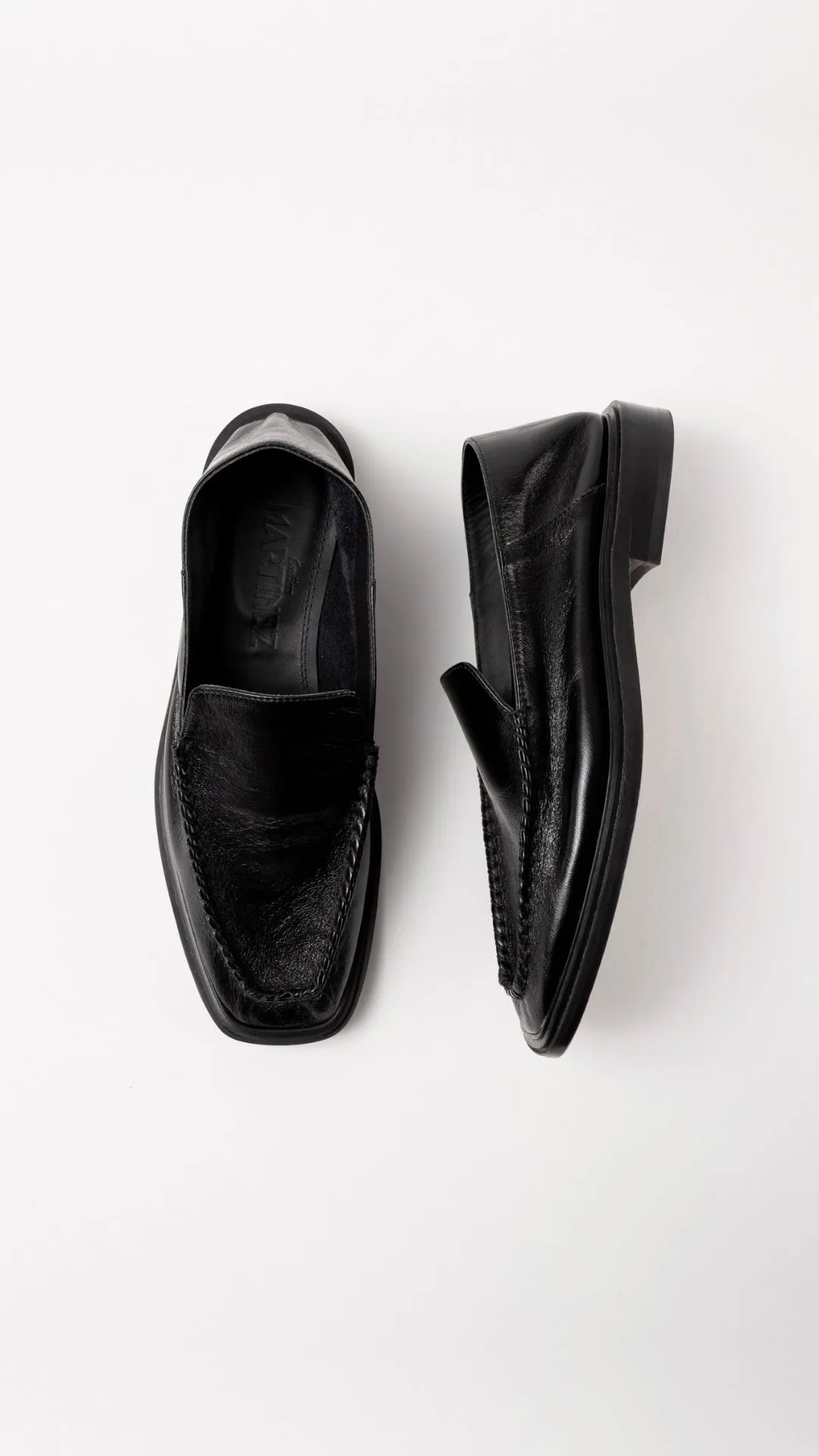 RIO - Black Polished Leather Flat Mules