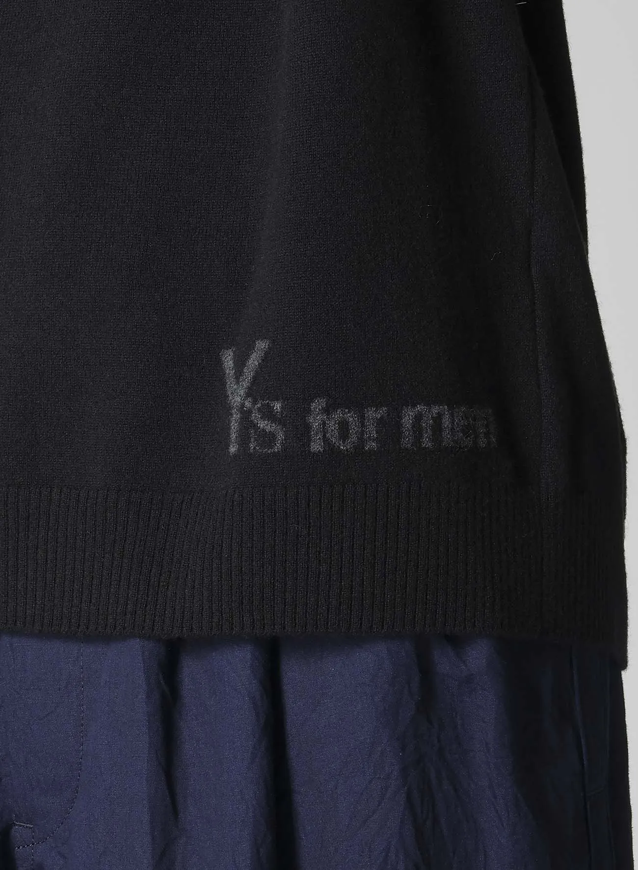 ROUND NECK INTARSIA KNIT WITH Y's for men LOGO