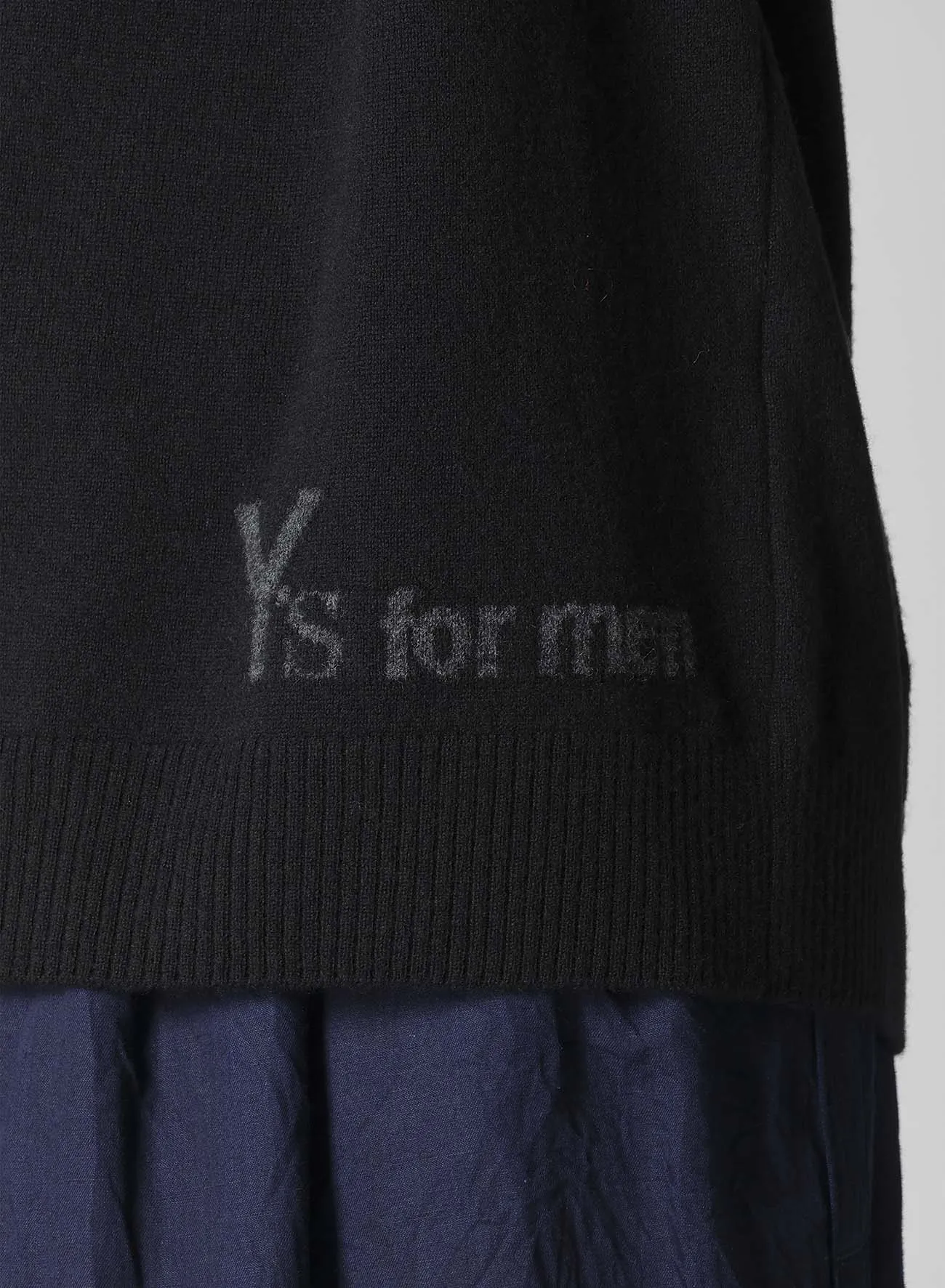 ROUND NECK INTARSIA KNIT WITH Y's for men LOGO