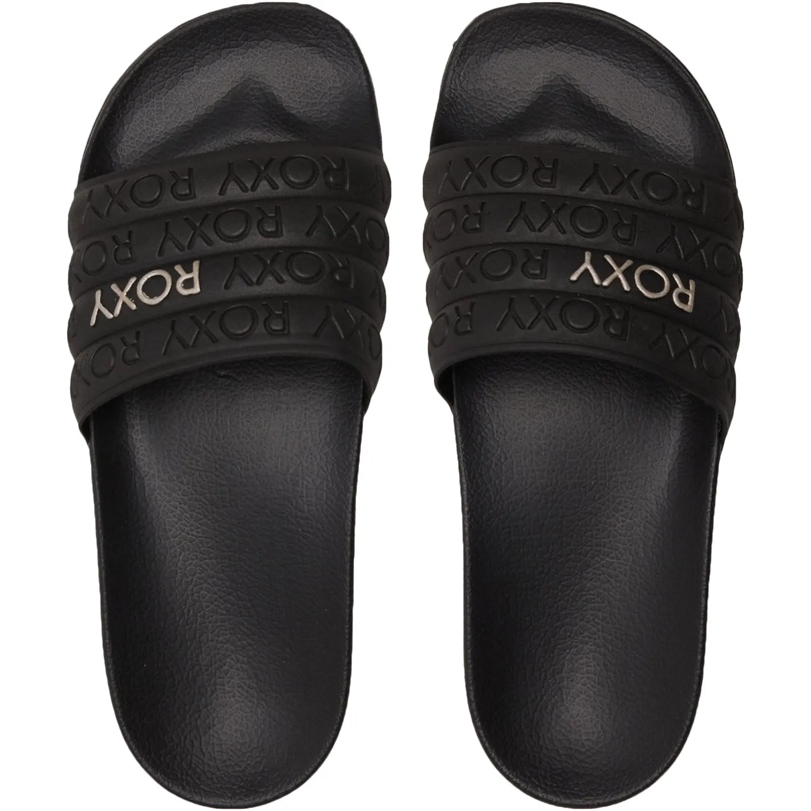 Roxy Womens Slippy Summer Sandals Flip Flops Slides Sliders - Black