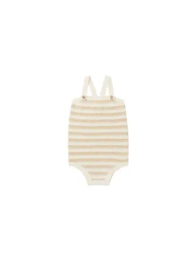 Rylee & Cru Sand Stripe Knit Baby Romper