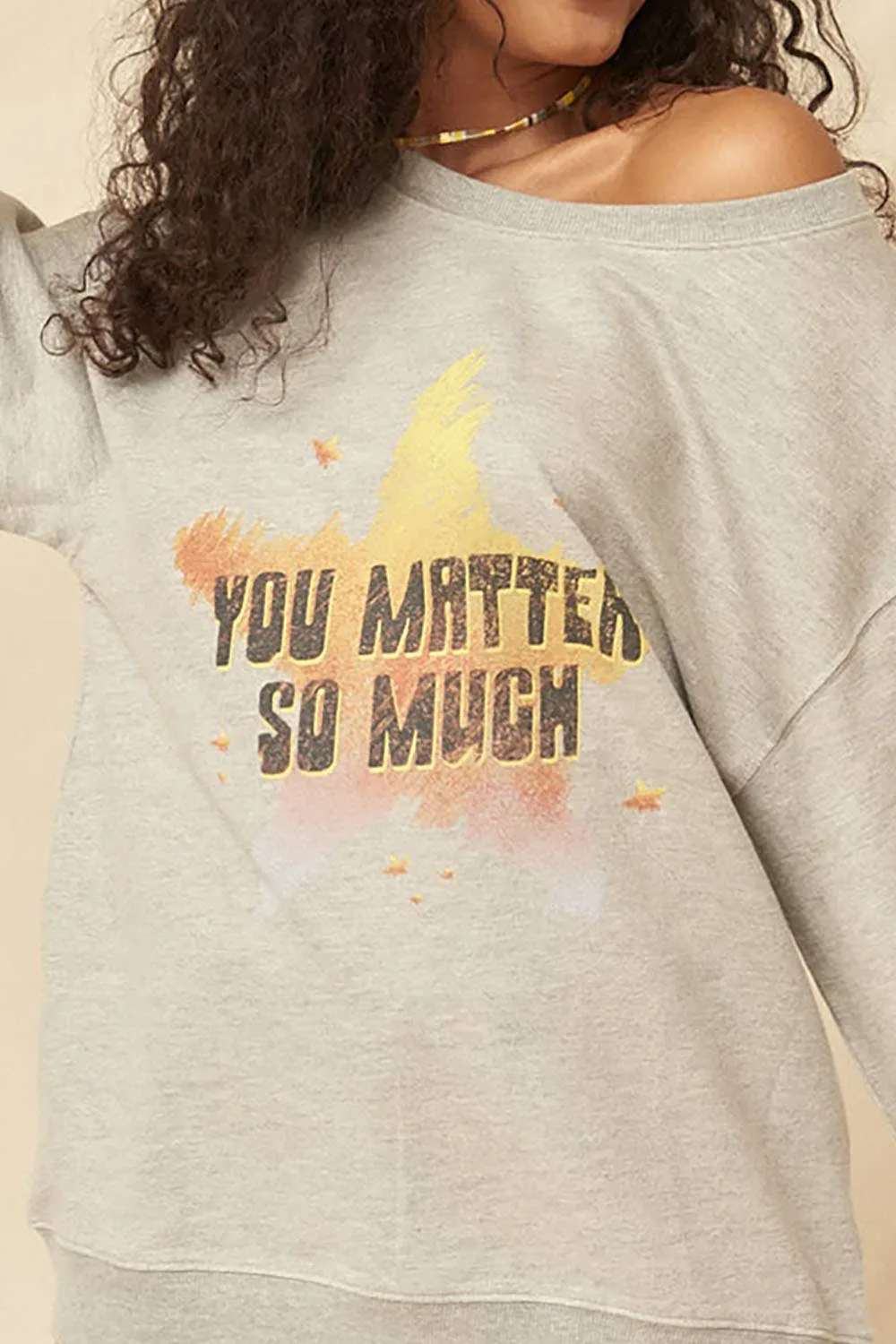 Vintage-Print Graphic Sweatshirt on Sale - You Are Important