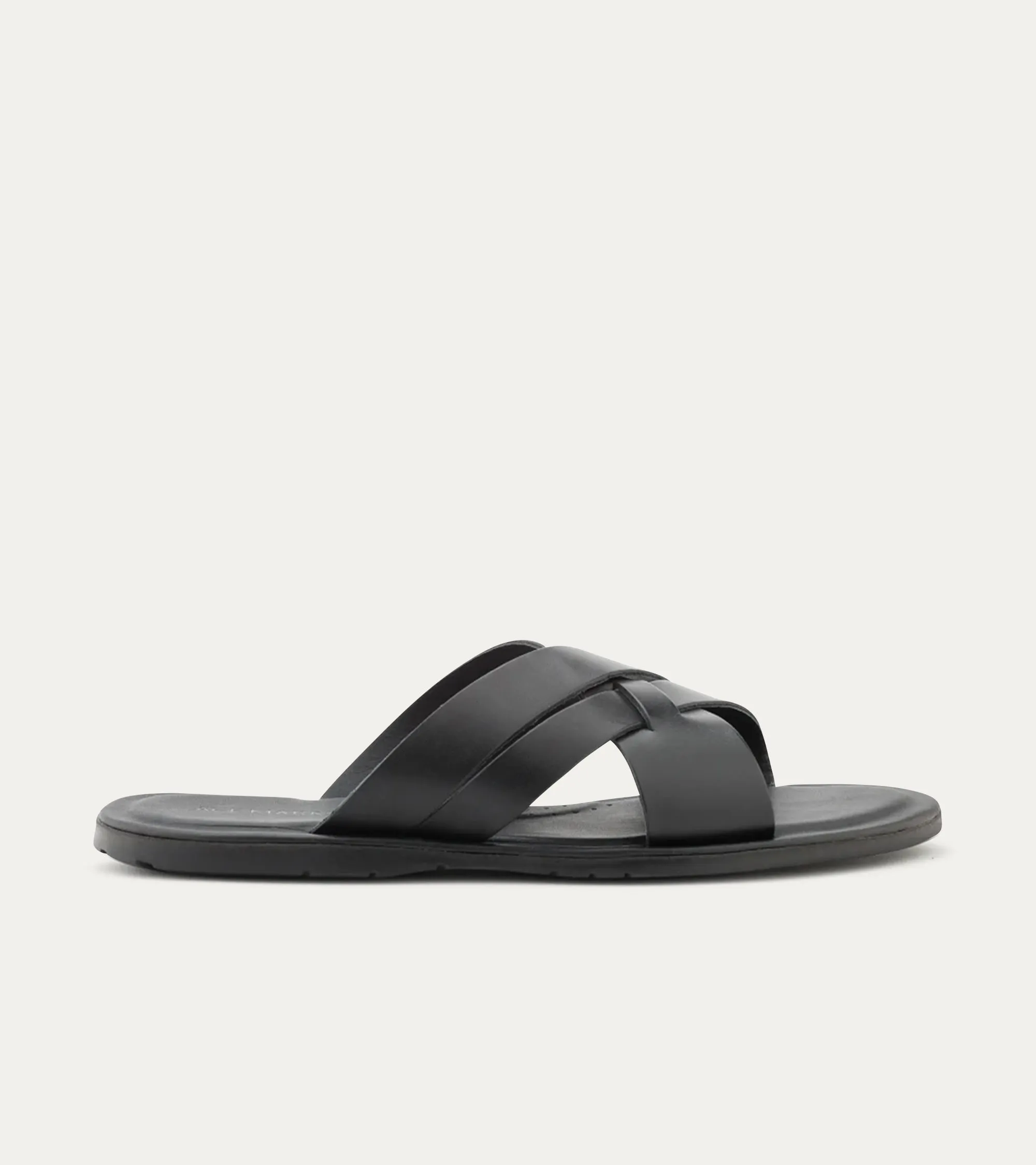 Sandalo Leather Slide Sandals In Black