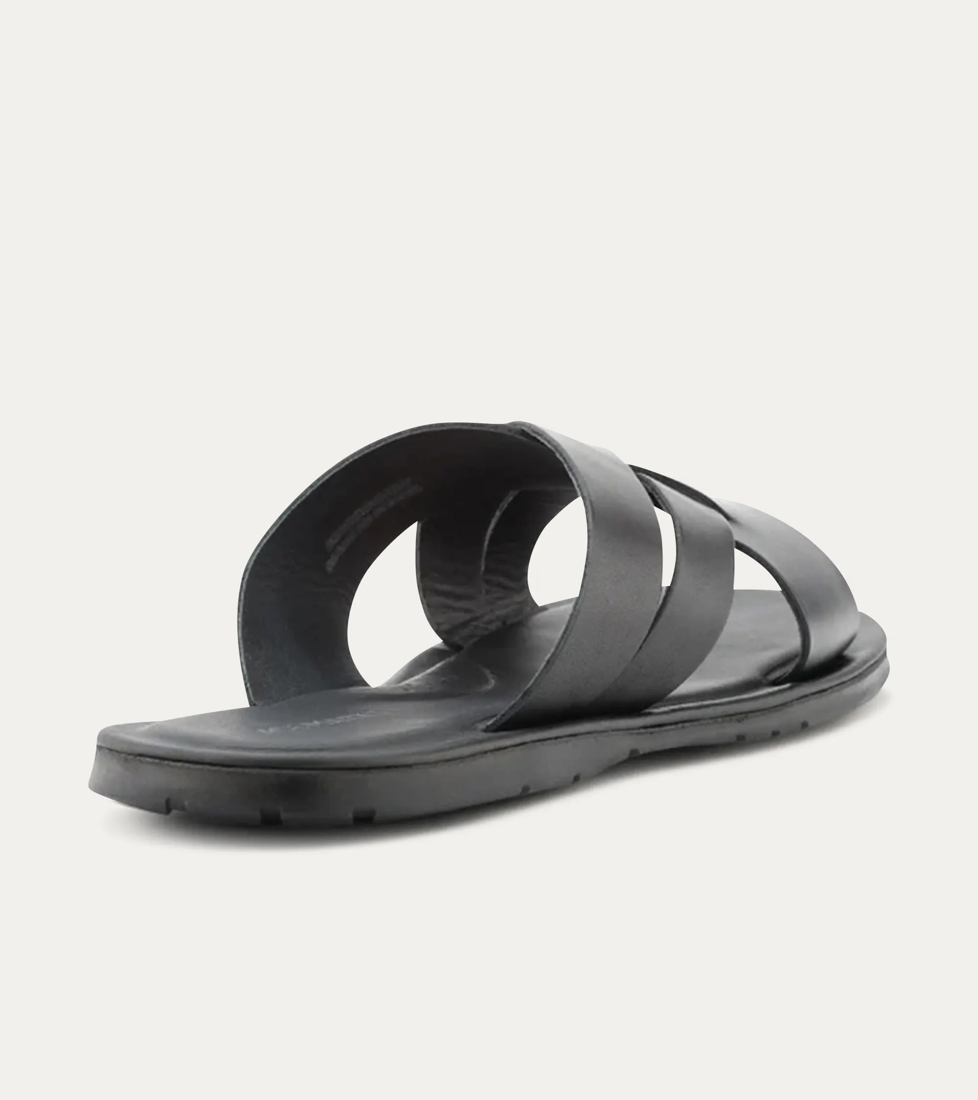 Sandalo Leather Slide Sandals In Black