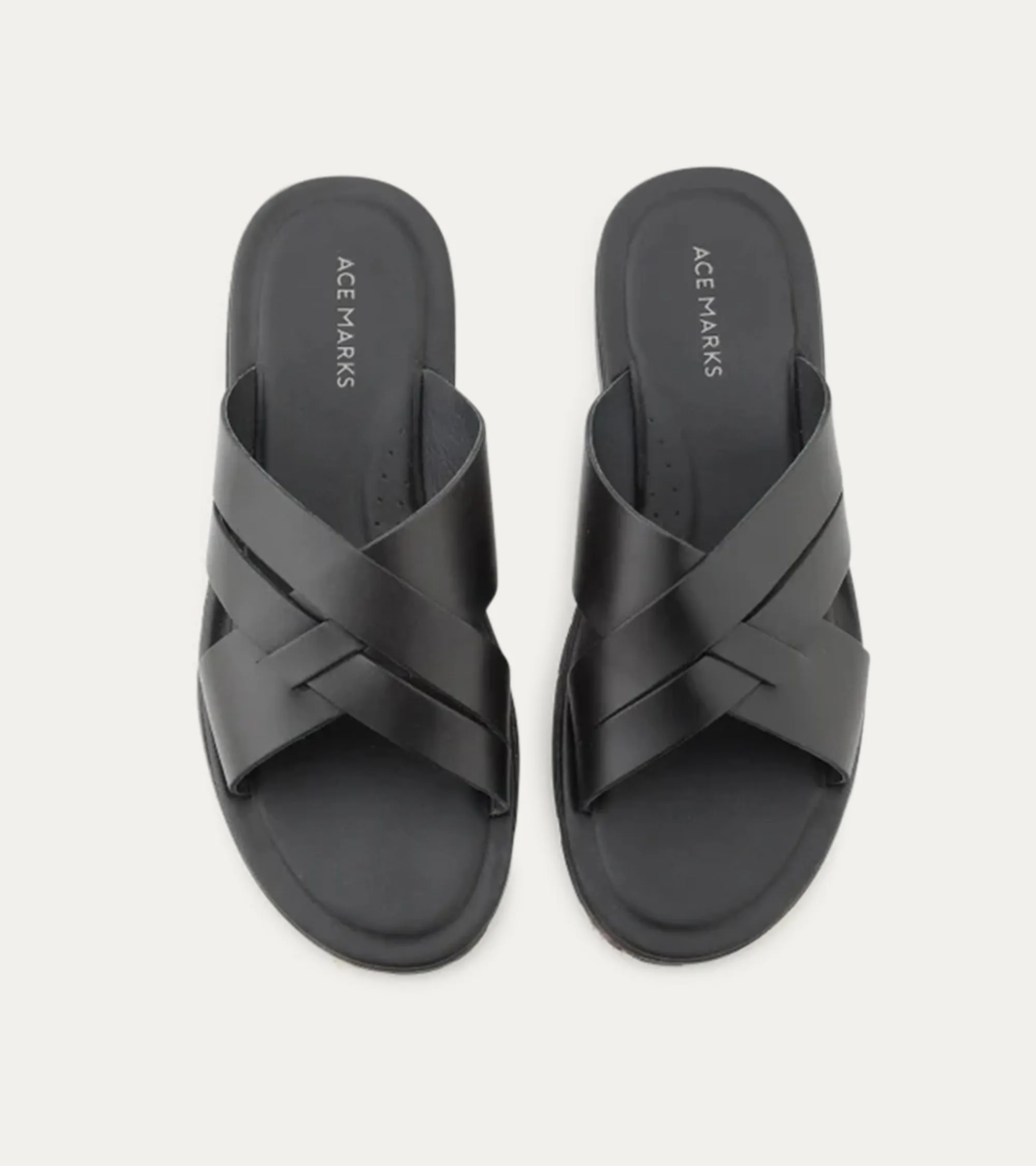 Sandalo Leather Slide Sandals In Black