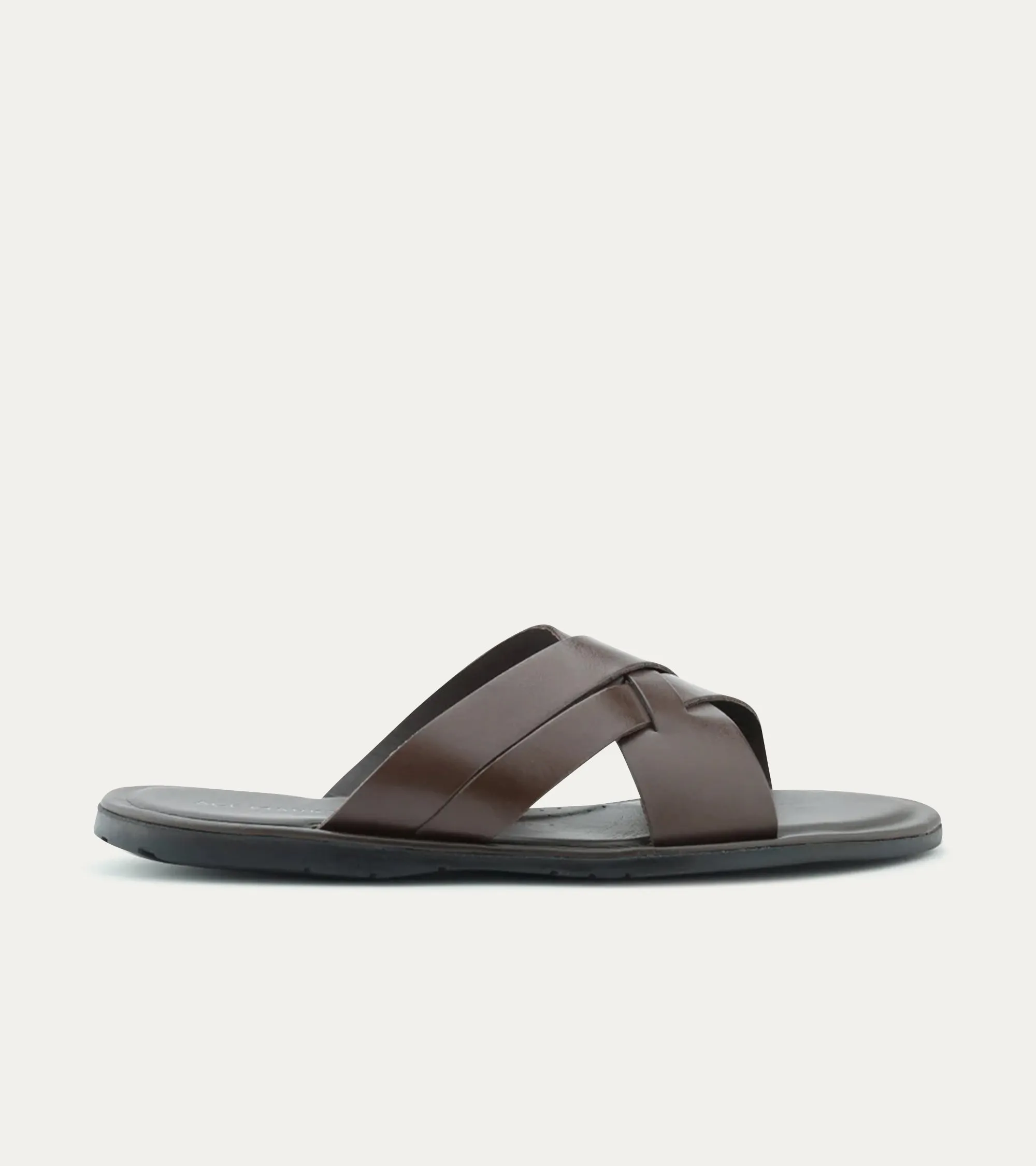 Sandalo Leather Slide Sandals In Brown