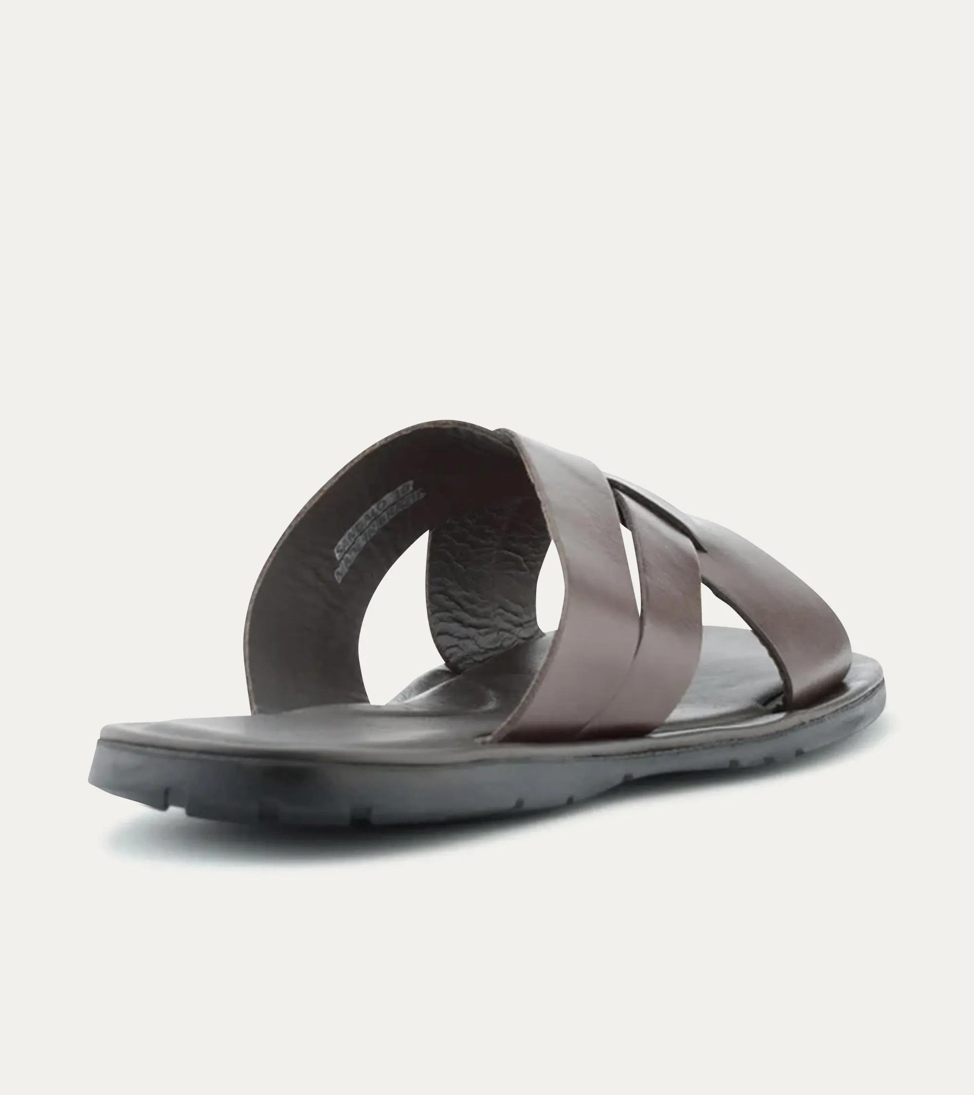 Sandalo Leather Slide Sandals In Brown