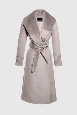 Sentaler Alpaca Coat with Long Wrap Shawl Collar