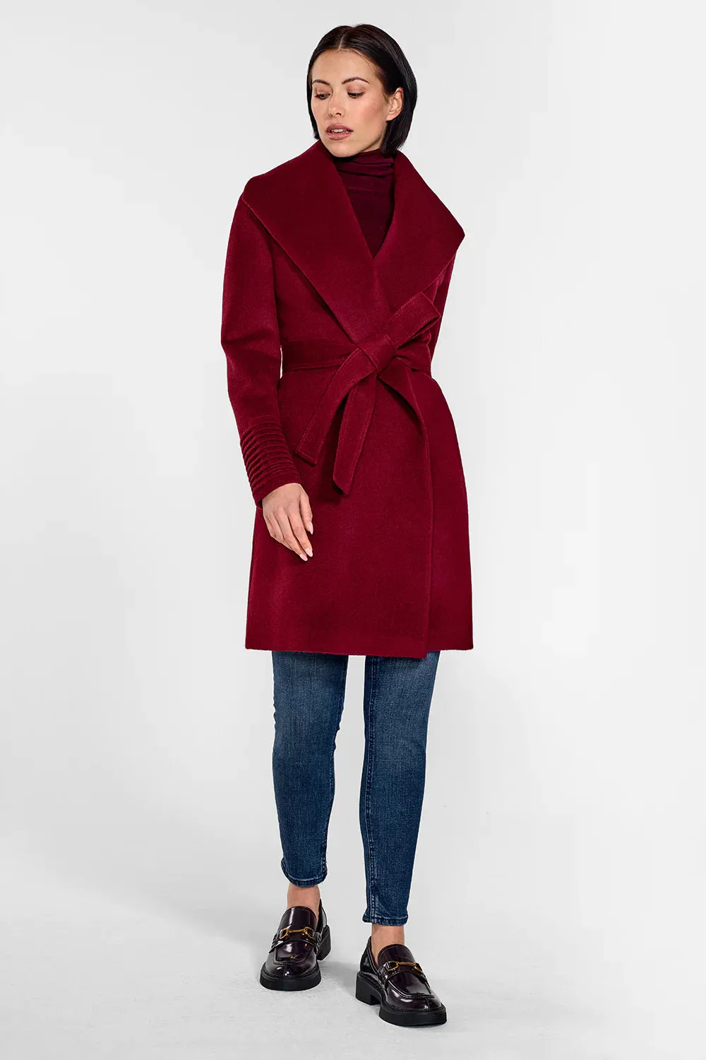 Shawl Collar Wrap Coat by SENTALER