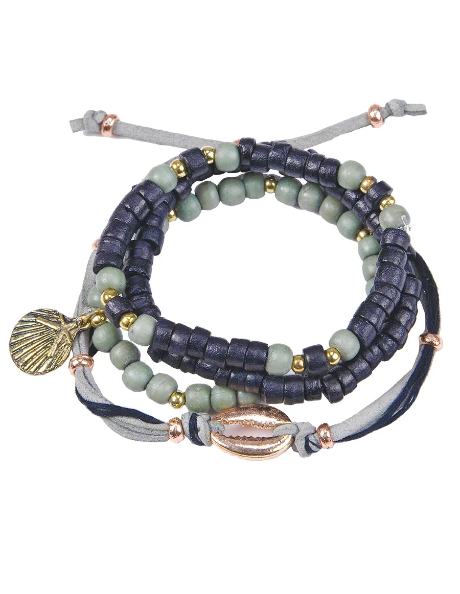 Shells and Beads Bracelet Set