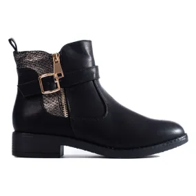 Shelovet Flat Black Boots