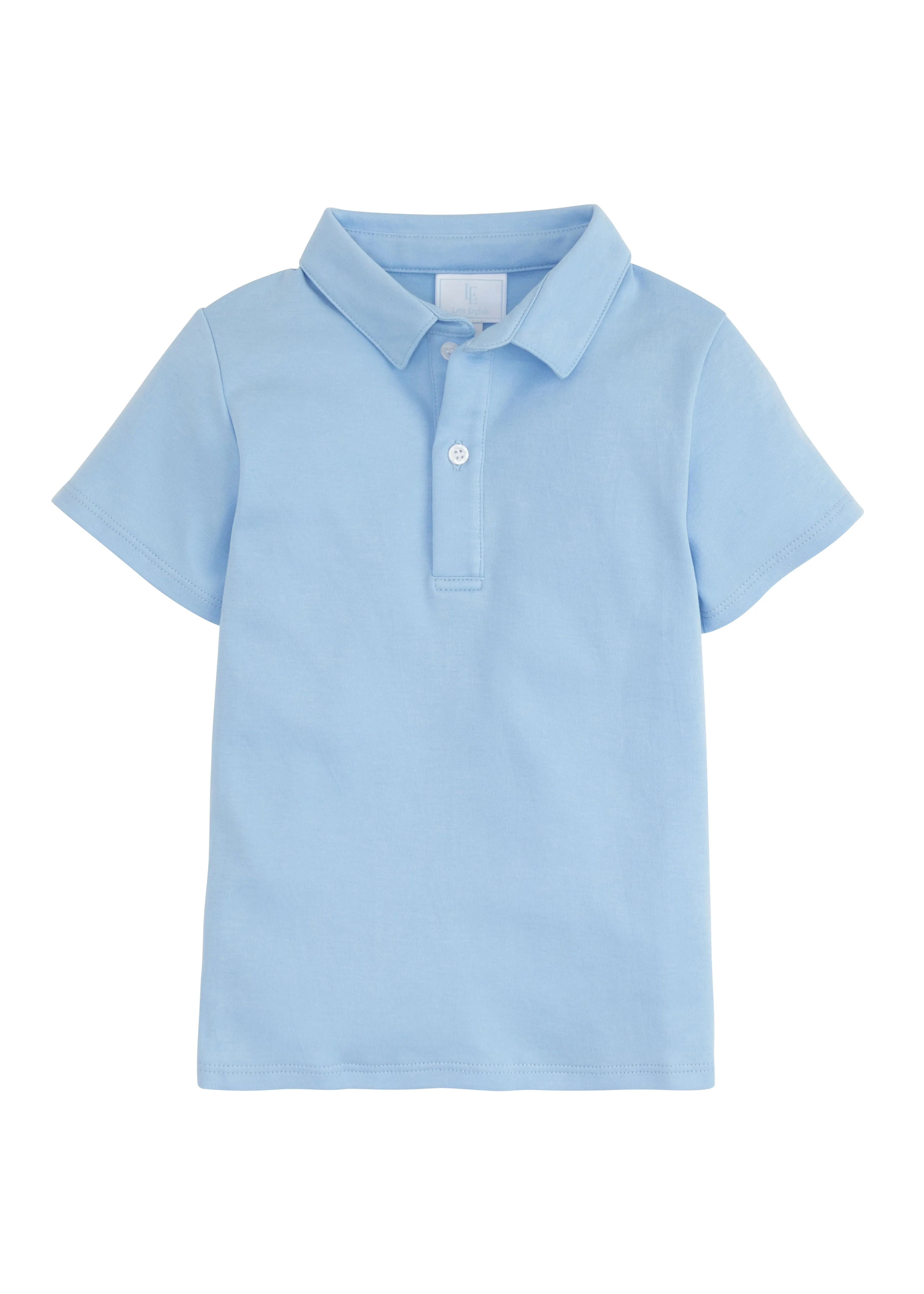 Light Blue Short Sleeve Solid Polo