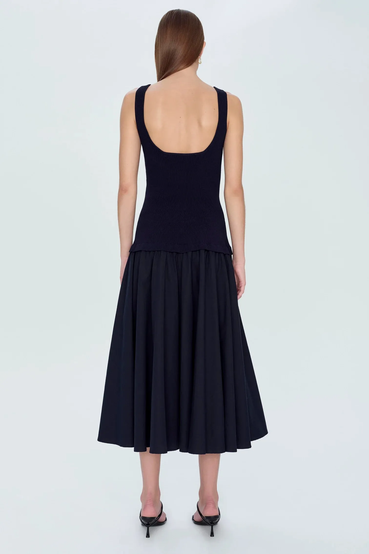 Silas knitted bodice midi dress