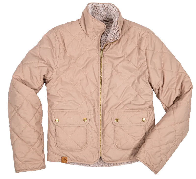 Simply Southern Camel Reversible Sherpa Shacket Jacket