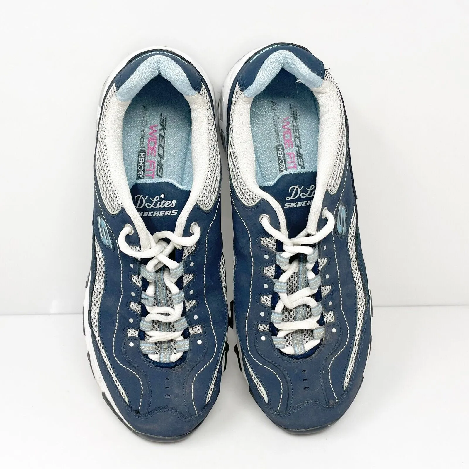 Skechers Womens D Lites 11860EW Blue Casual Shoes Sneakers Size 9