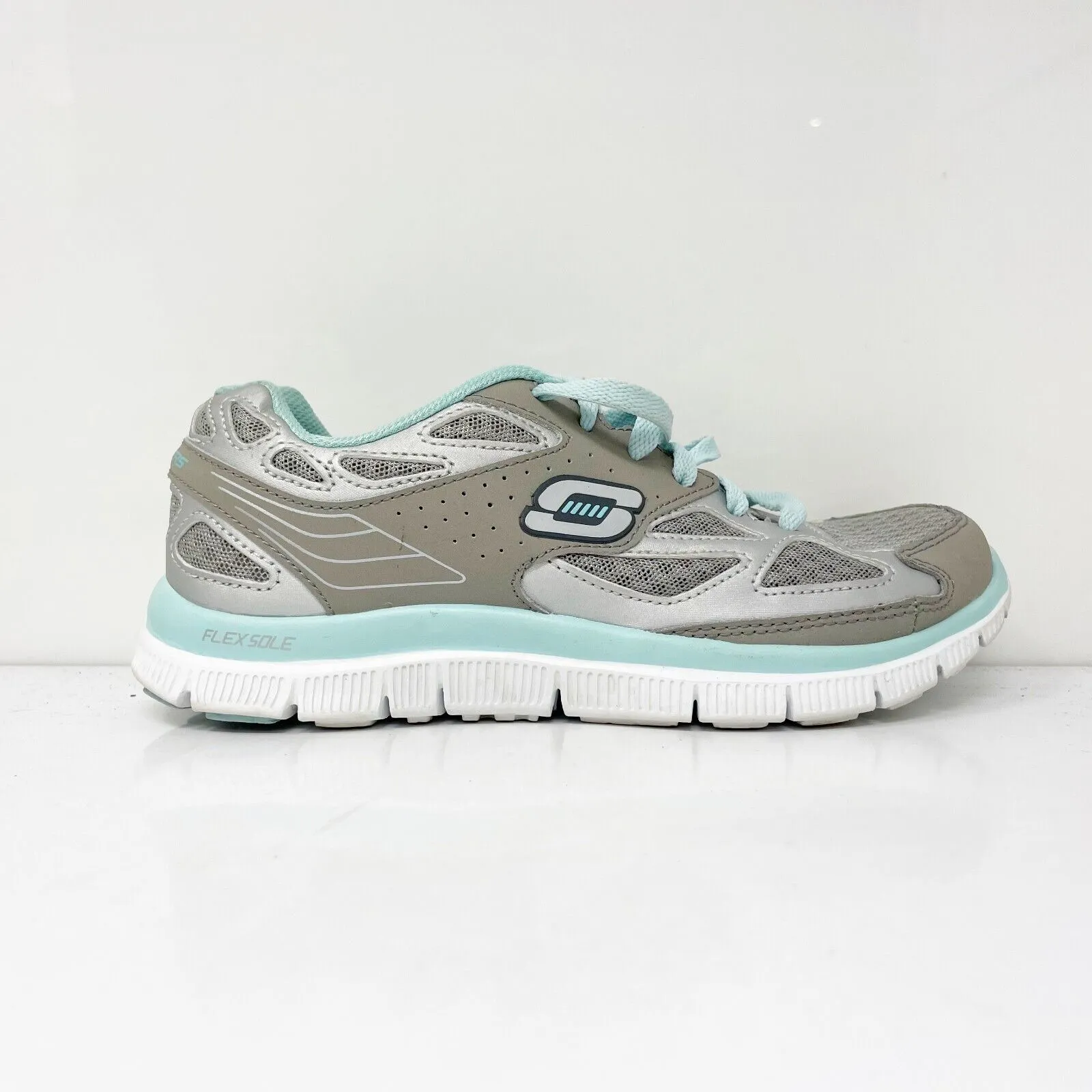 Skechers Womens Memory Foam 11726 Gray Running Shoes Sneakers Size 6.5