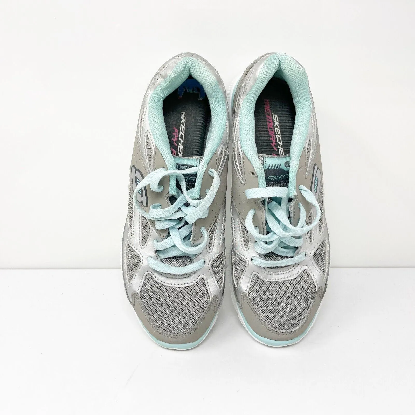 Skechers Womens Memory Foam 11726 Gray Running Shoes Sneakers Size 6.5