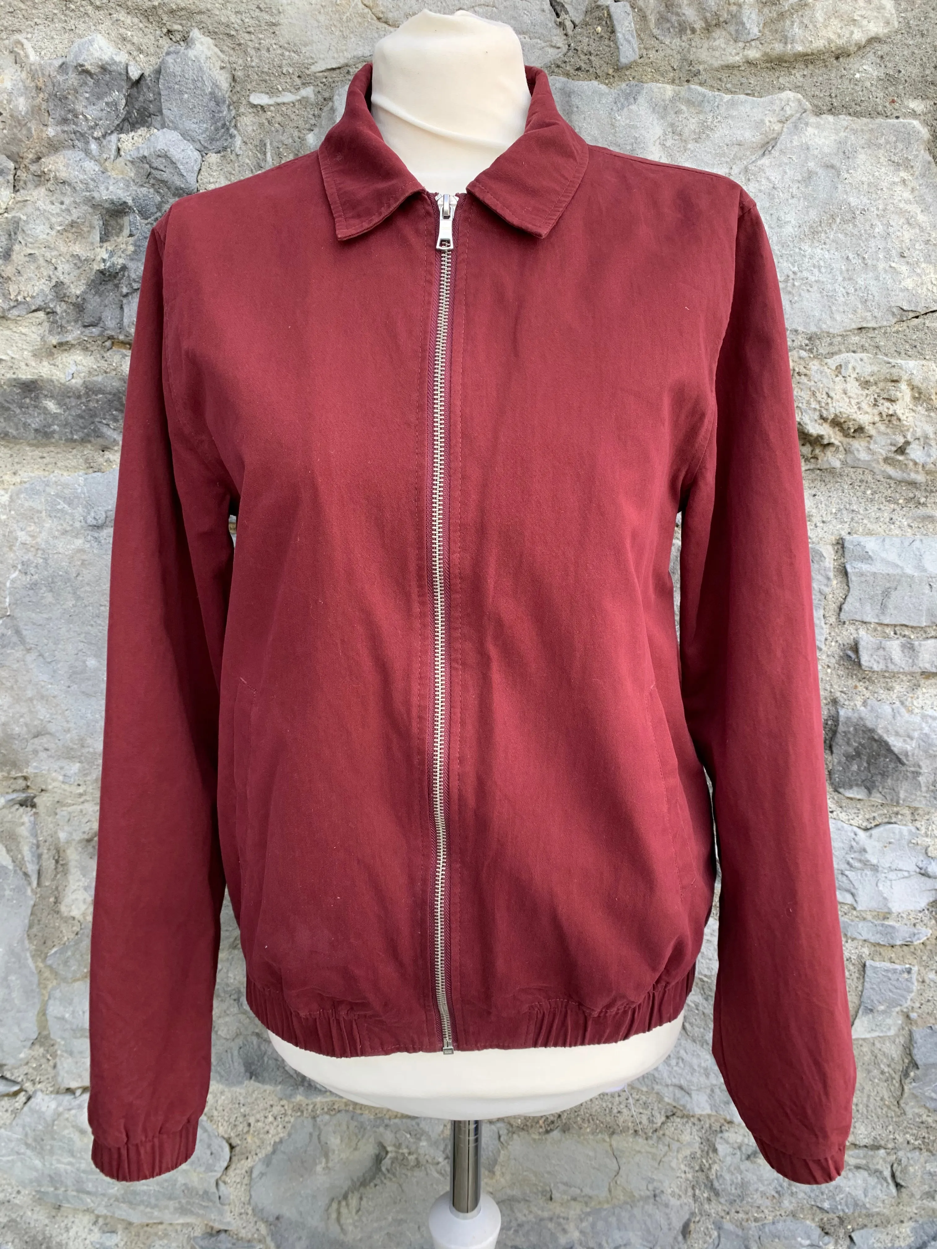 Small Maroon Bomber Jacket