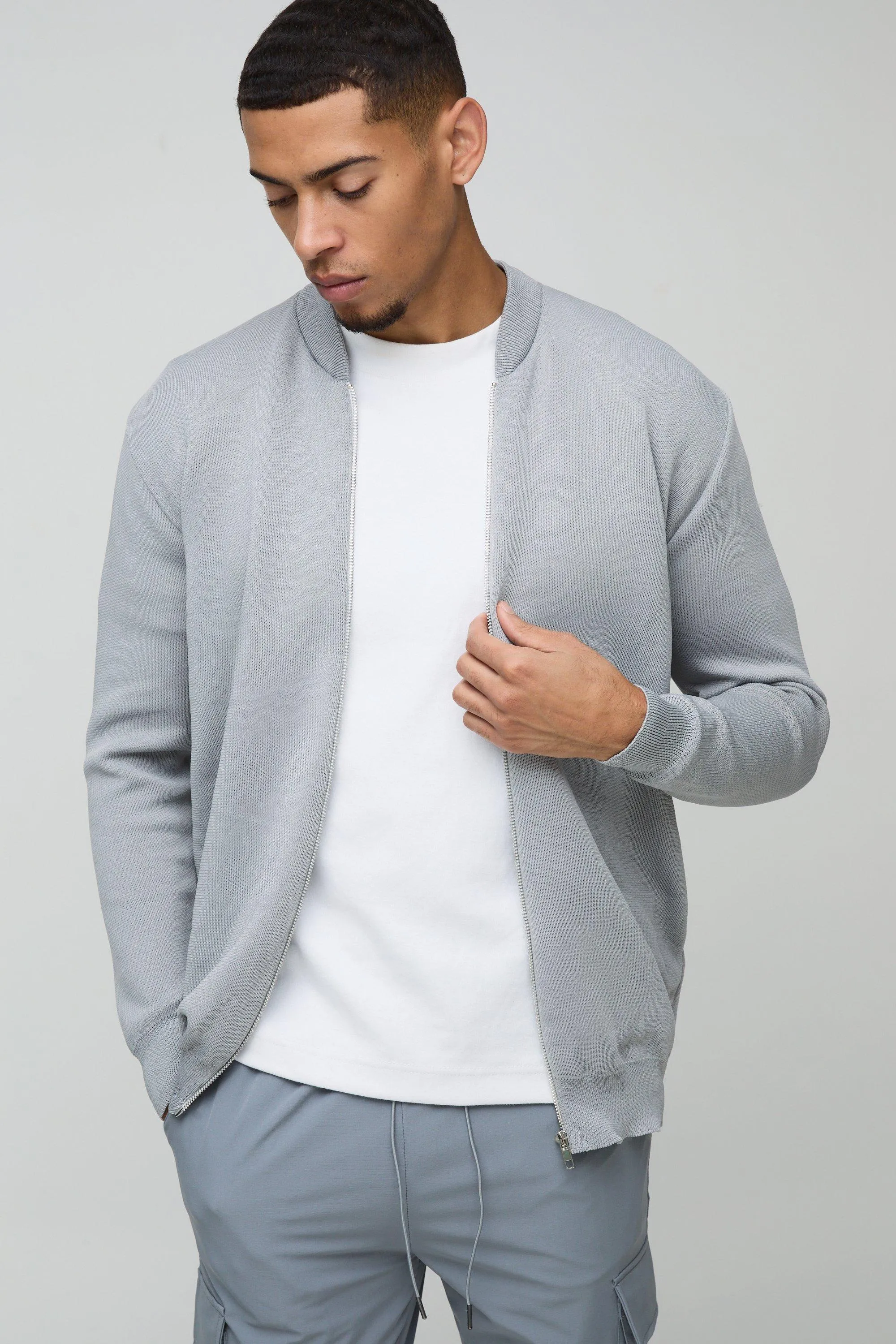 Smart Knitted Bomber Jacket