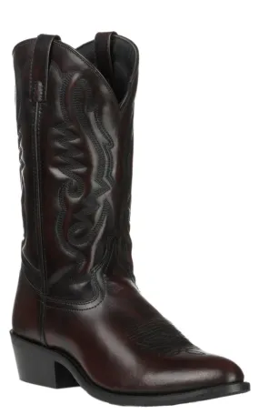 Smoky Mountain Men's Black Cherry Leather R-Toe Cowboy Boot - Classic Style