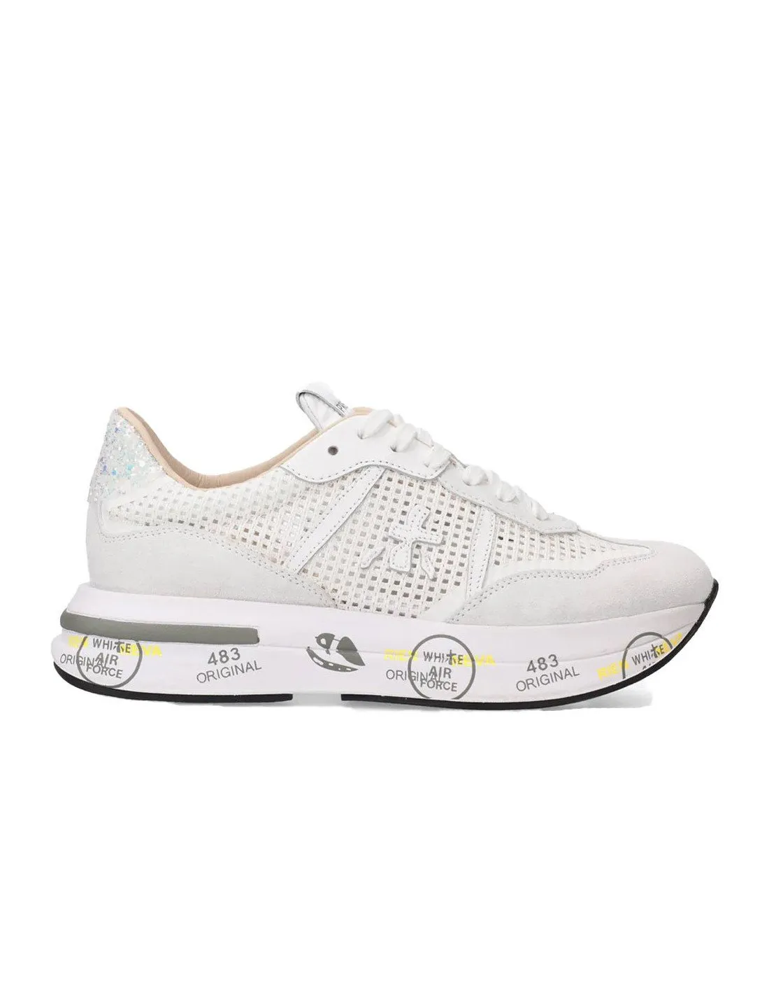 White Premiata women's Cassie 6341 sneakers