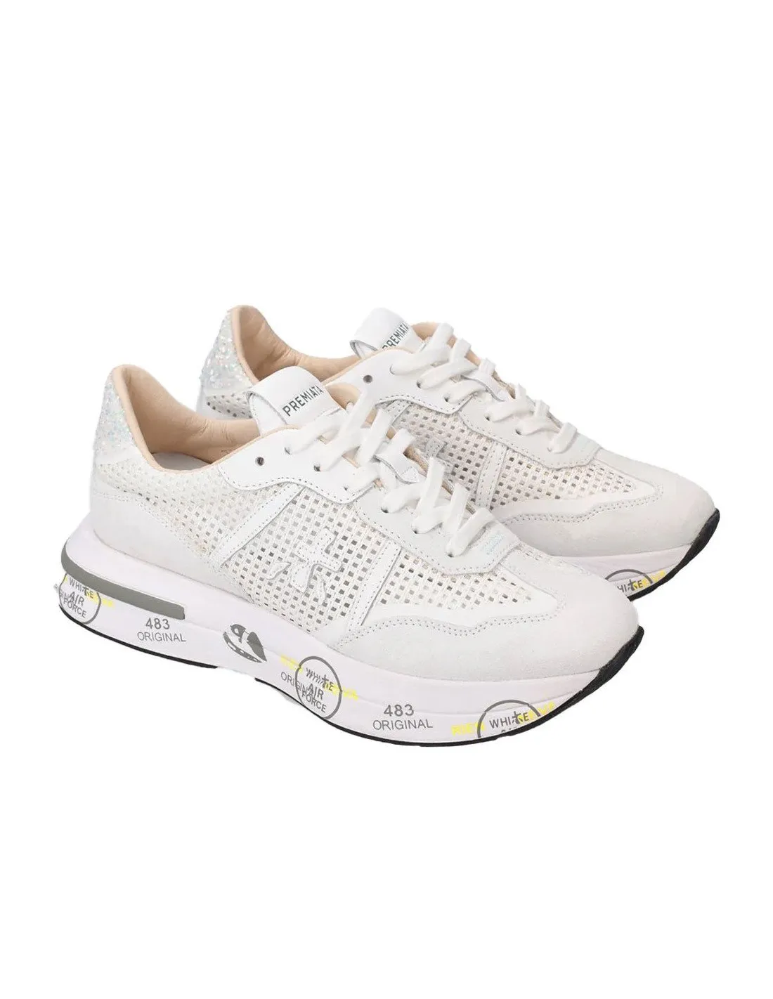 White Premiata women's Cassie 6341 sneakers