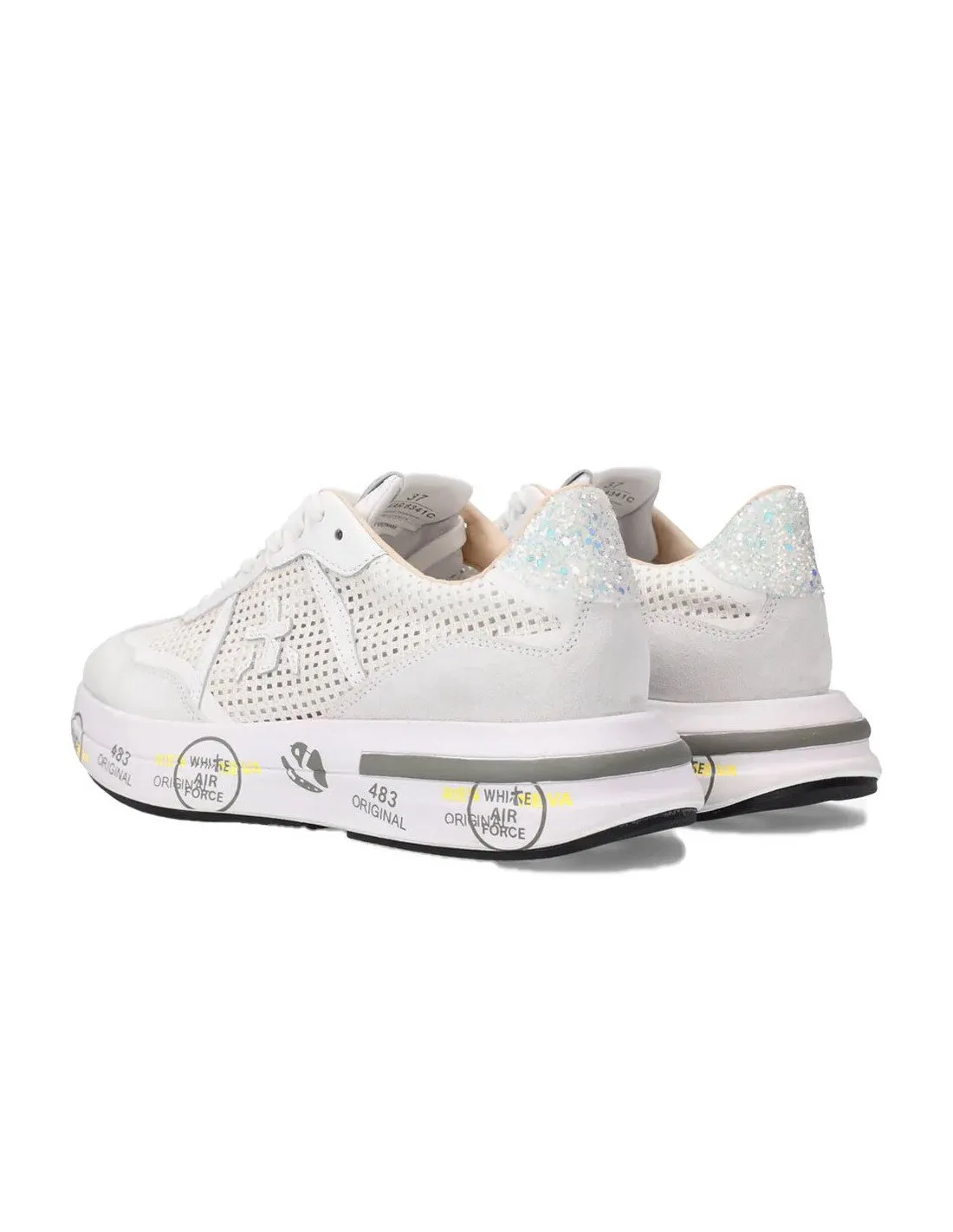 White Premiata women's Cassie 6341 sneakers