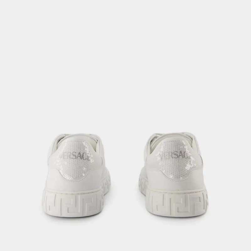 Sneakers - Versace - Cotton - White